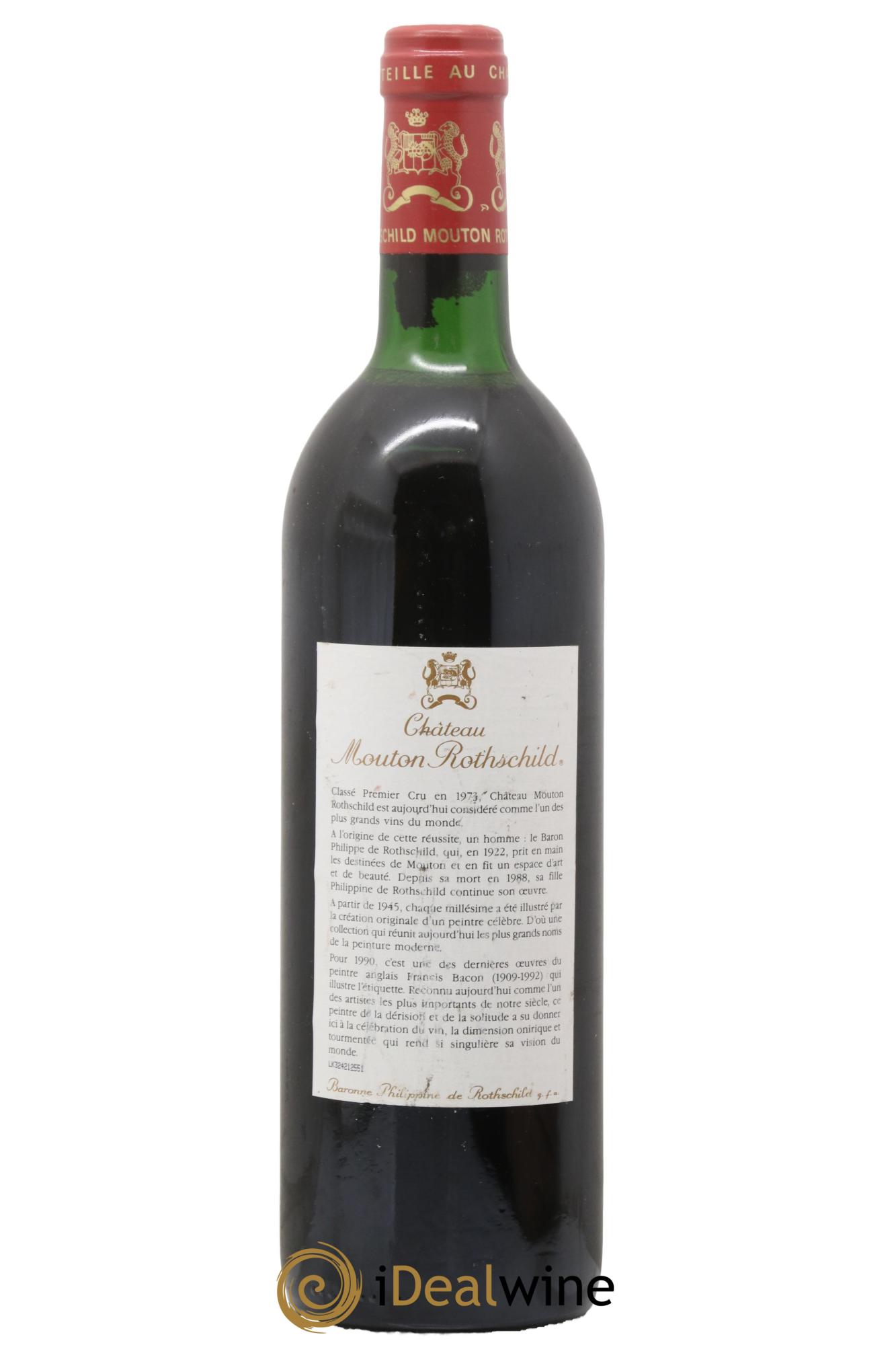 Château Mouton Rothschild 1er Grand Cru Classé 1990 - Lotto di 1 bottiglia - 1
