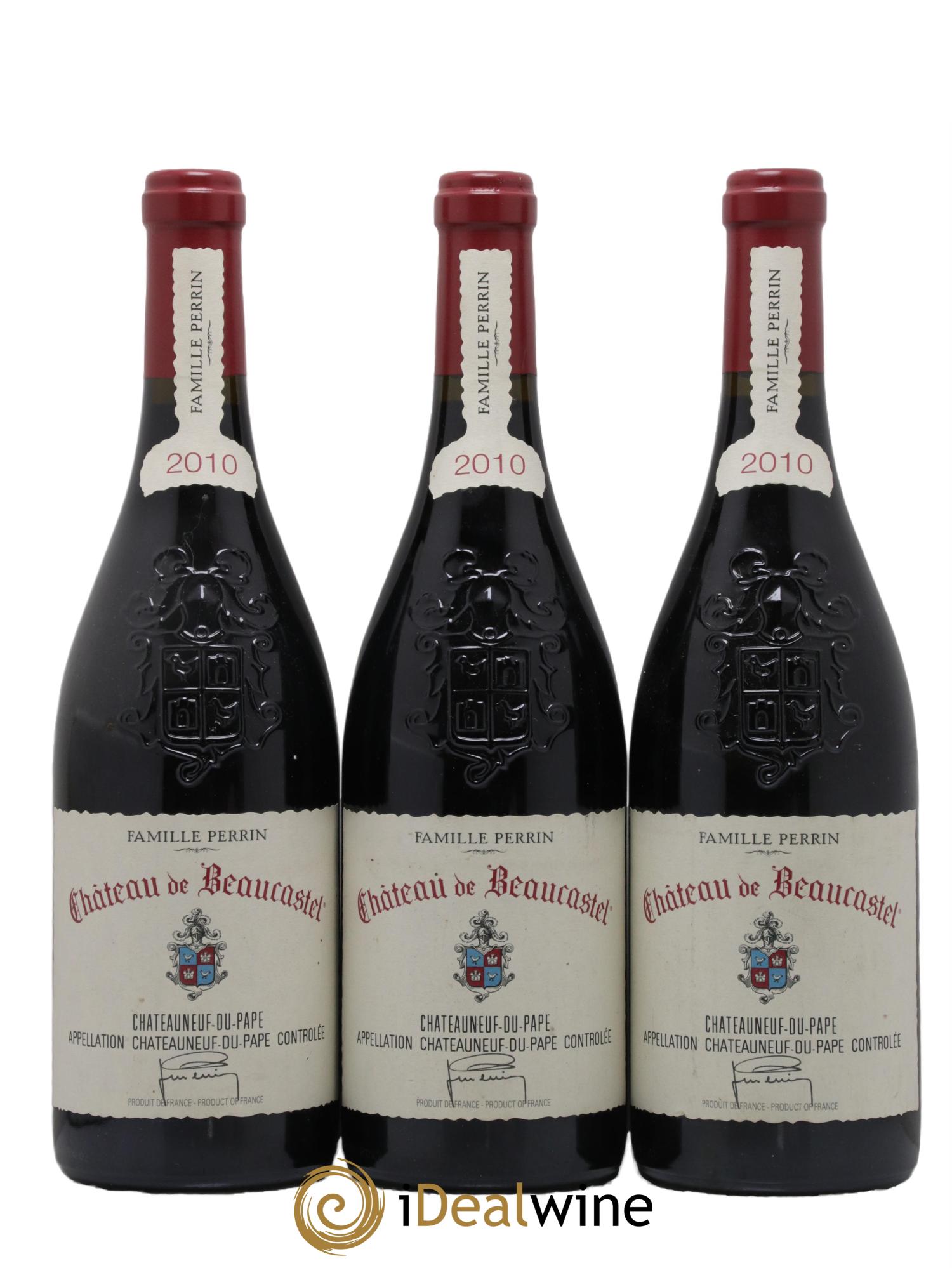 Châteauneuf-du-Pape Château de Beaucastel Famille Perrin 2010 - Lot de 3 bouteilles - 0