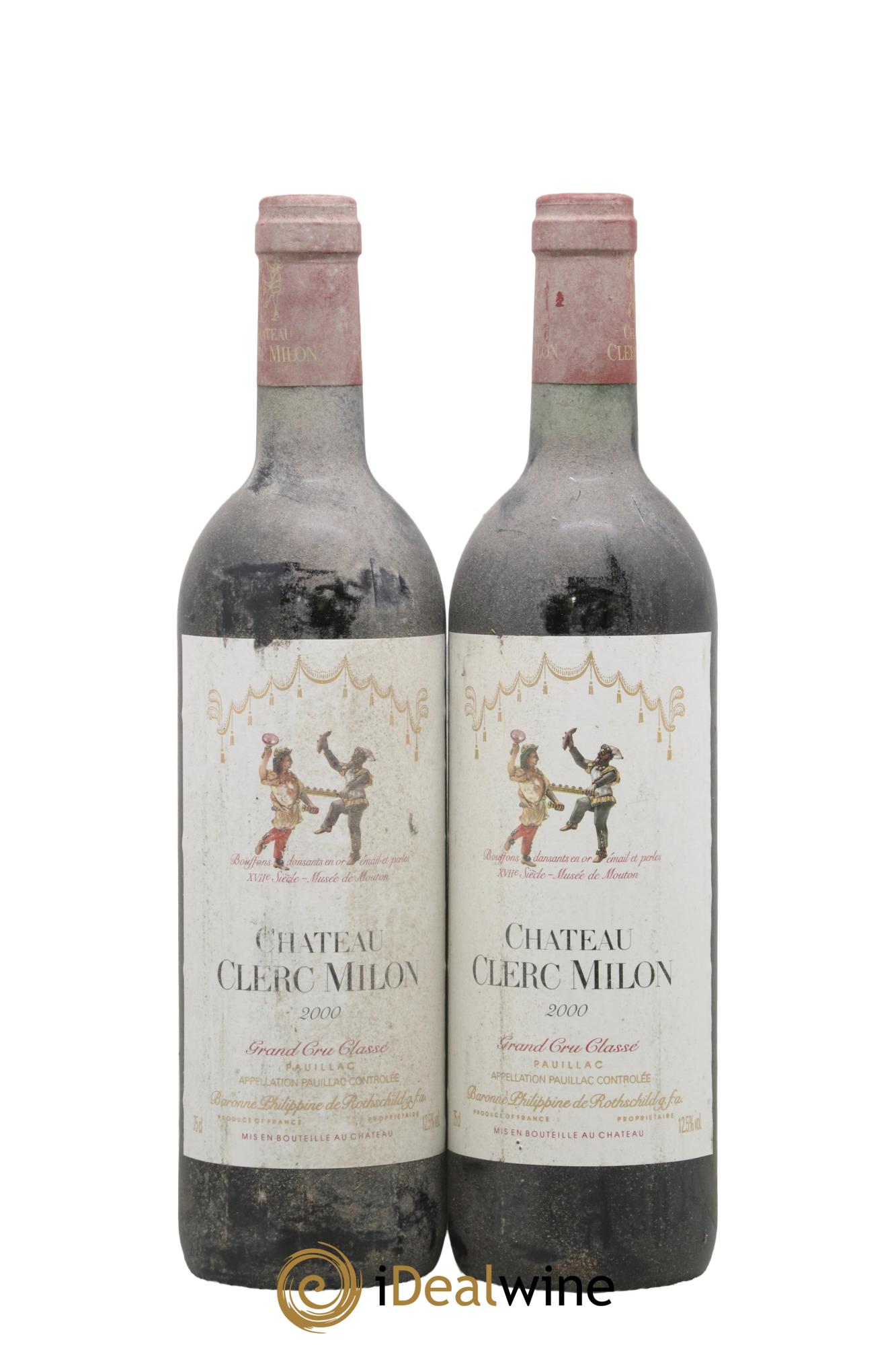 Château Clerc Milon 5ème Grand Cru Classé 2000 - Lot de 2 bouteilles - 0