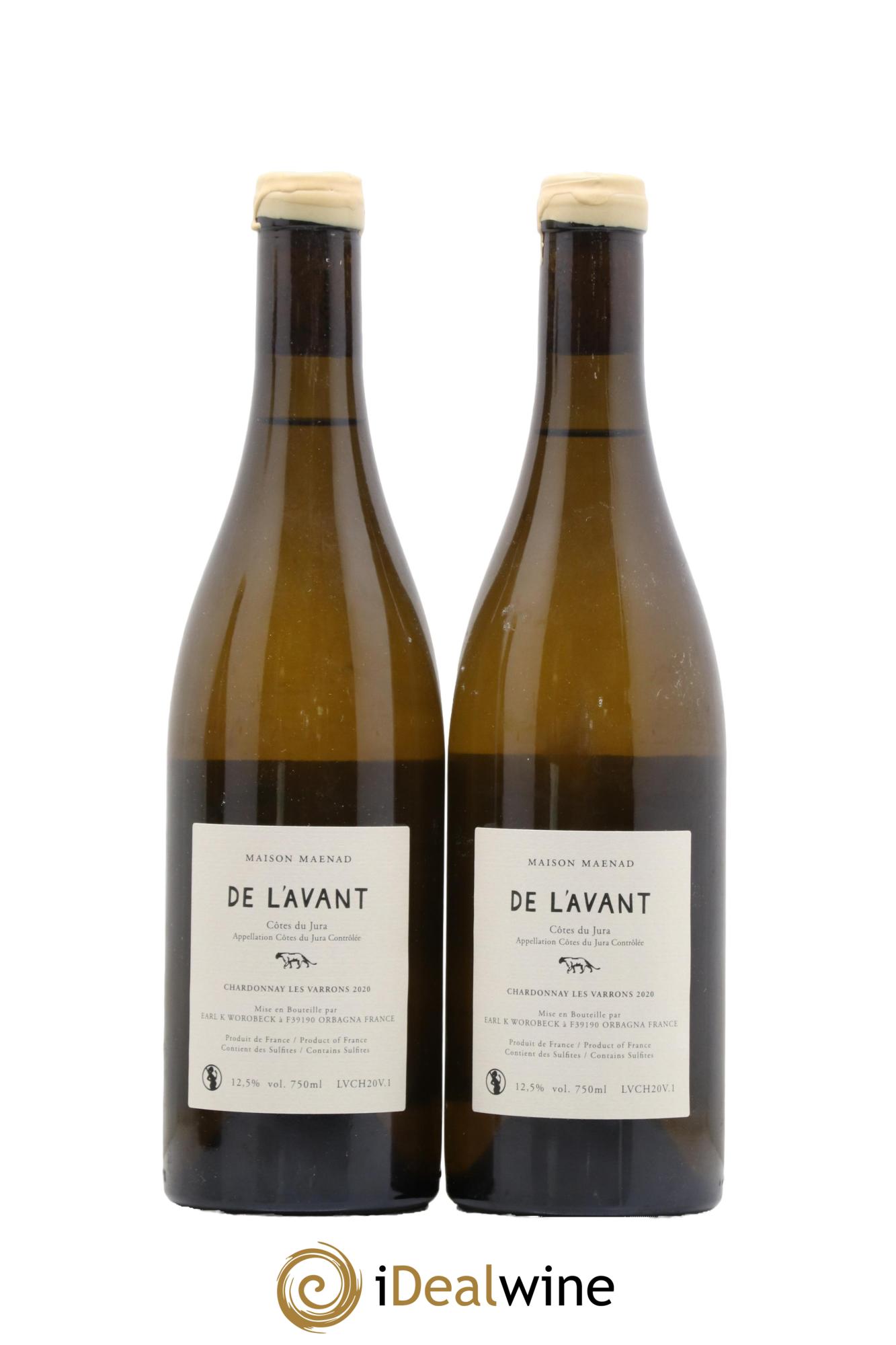 Côtes du Jura De l'Avant Les Varrons Katie Worobeck Maison Maenad 2020 - Lot de 2 bouteilles - 1