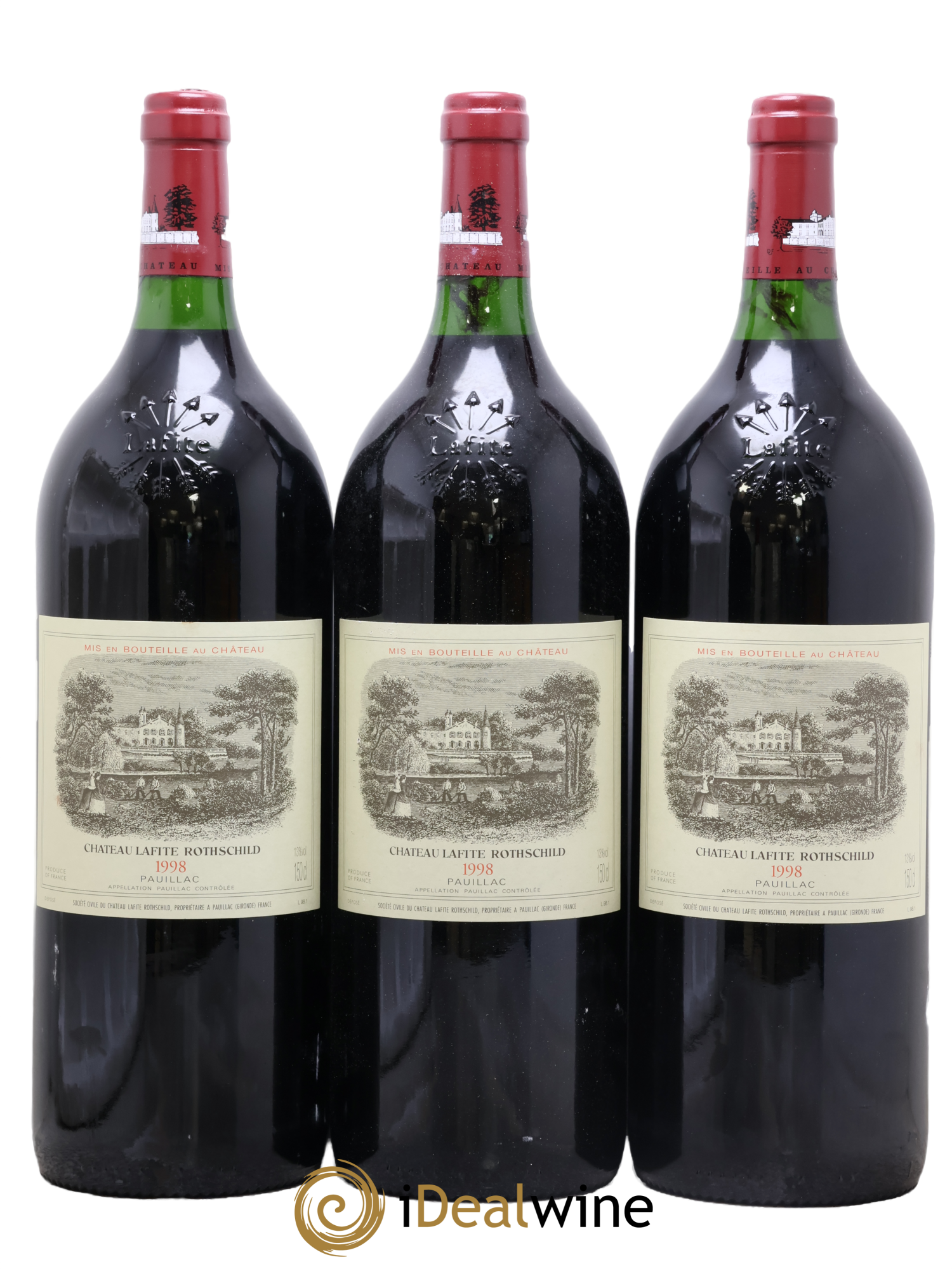 Château Lafite Rothschild 1er Grand Cru Classé 1998 - Lot de 3 magnums - 0