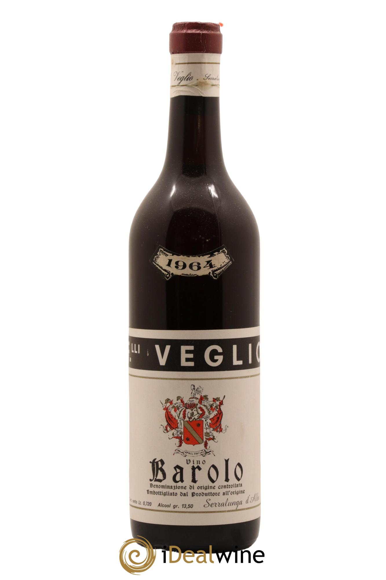 Barolo Fratelli Veglio 1964 - Lot de 1 bouteille - 0