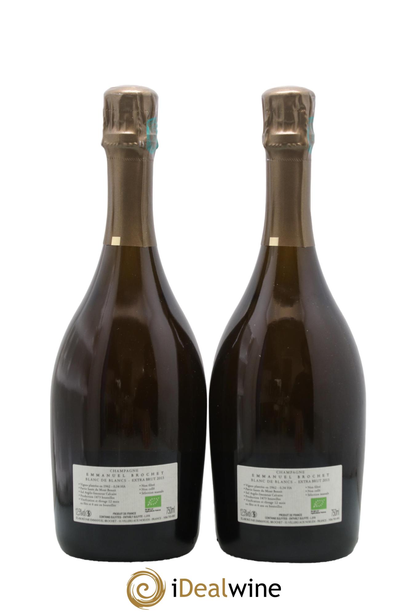 Blanc de Blancs Extra-Brut Les Hauts Chardonnays Emmanuel Brochet 2015 - Lot de 2 bouteilles - 1
