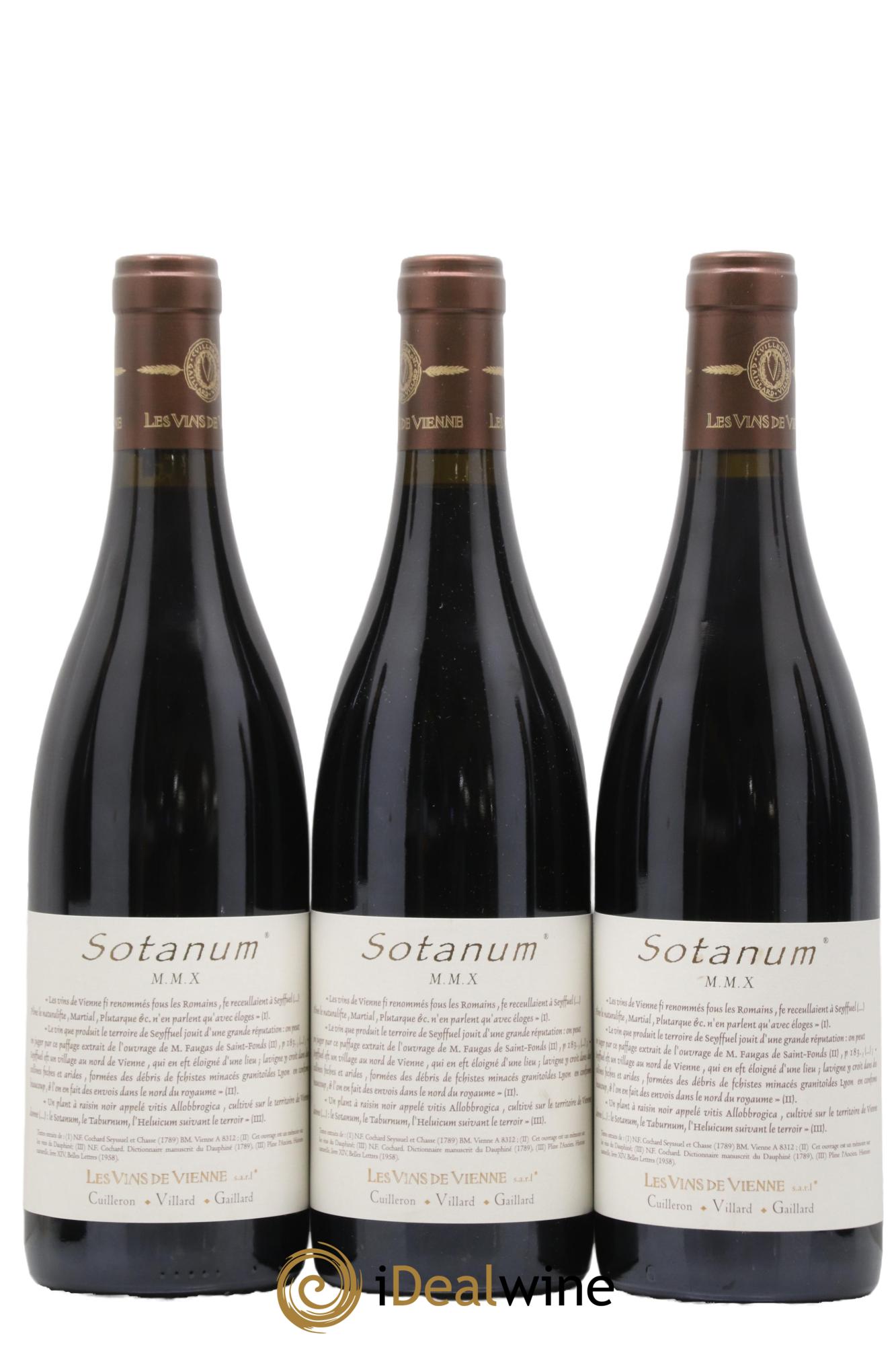 Collines Rhodaniennes Sotanum Les Vins de Vienne 2010 - Lot de 3 bouteilles - 0