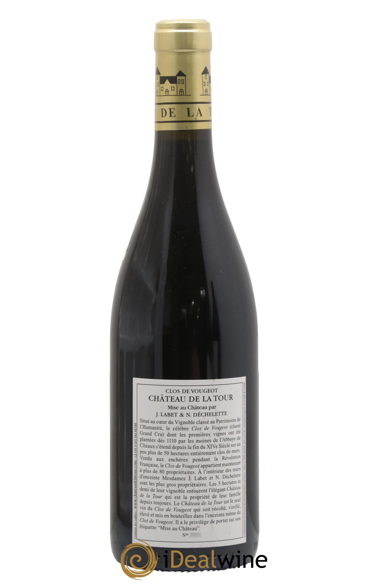 Clos de Vougeot Grand Cru Vieilles Vignes Château de La Tour 2020 - Lot de 1 bouteille - 1