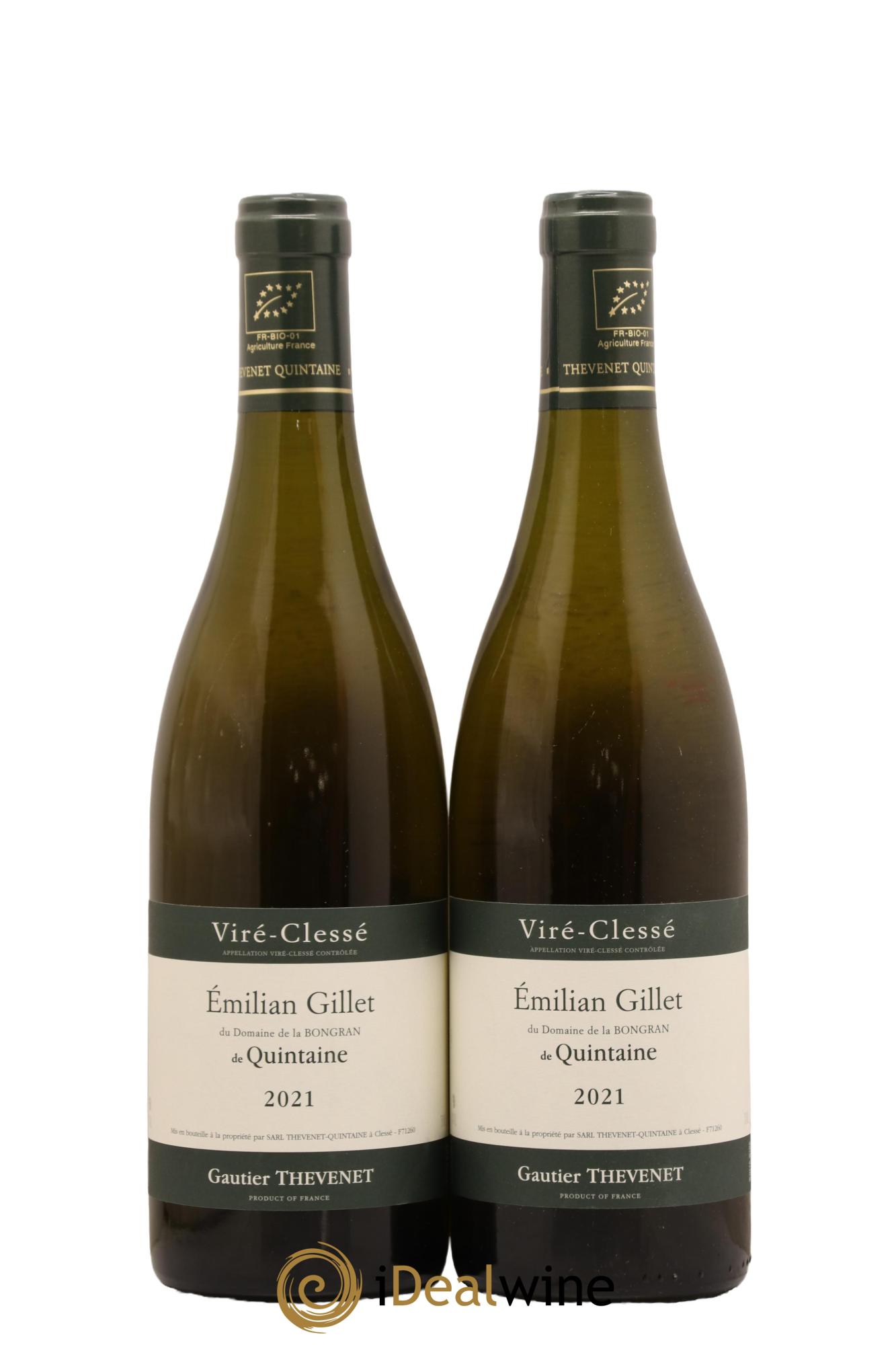 Viré-Clessé Emilian Gillet Domaine de la Bongran (J.Thevenet) 2021 - Lot de 2 bouteilles - 0