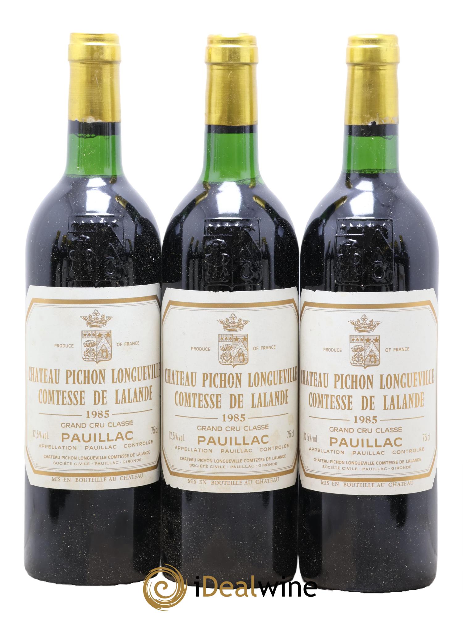 Château Pichon Longueville Comtesse de Lalande 2ème Grand Cru Classé  1985 - Lot de 12 bouteilles - 1
