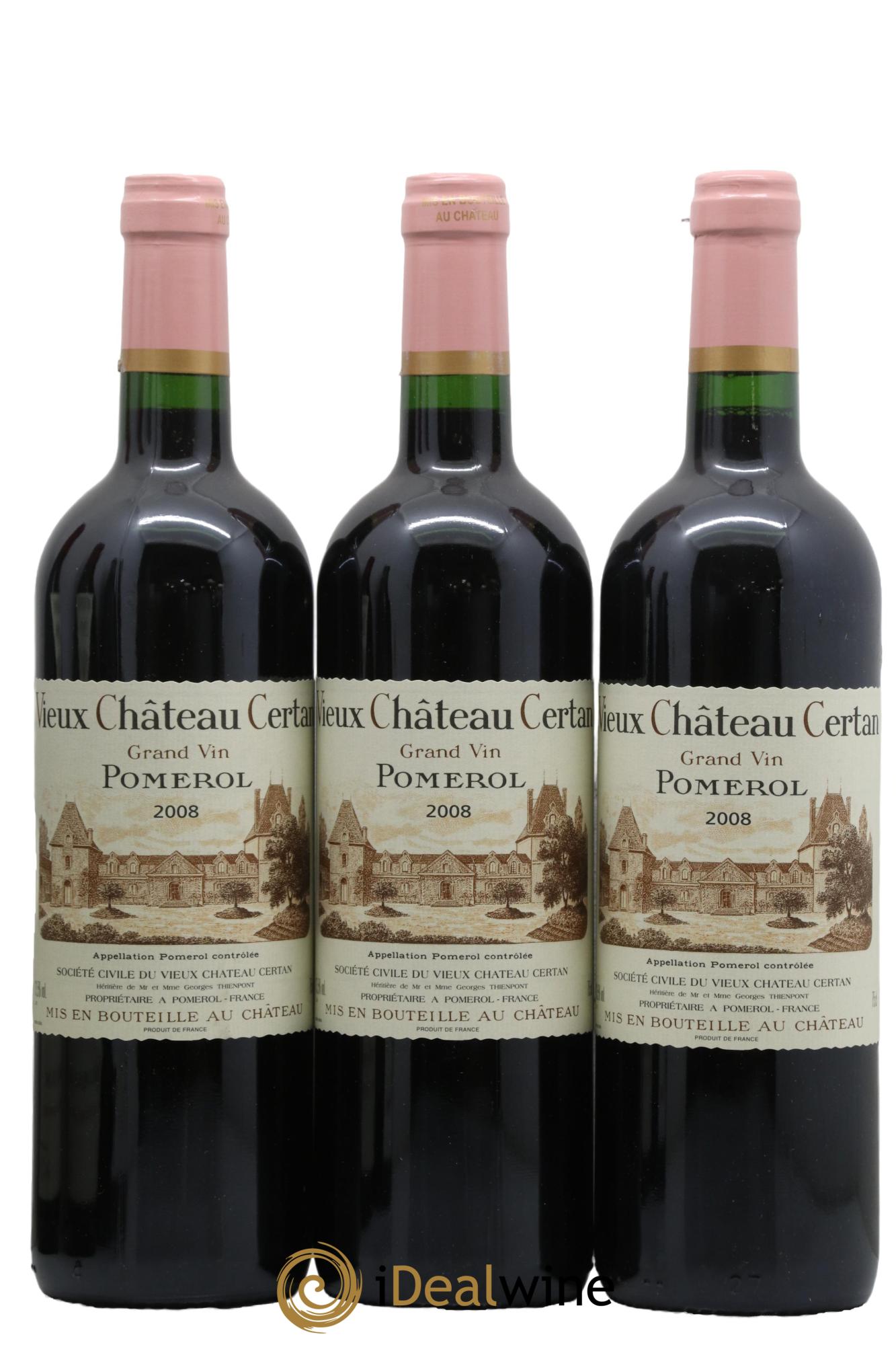 Vieux Château Certan 2008 - Lotto di 3 bottiglie - 0