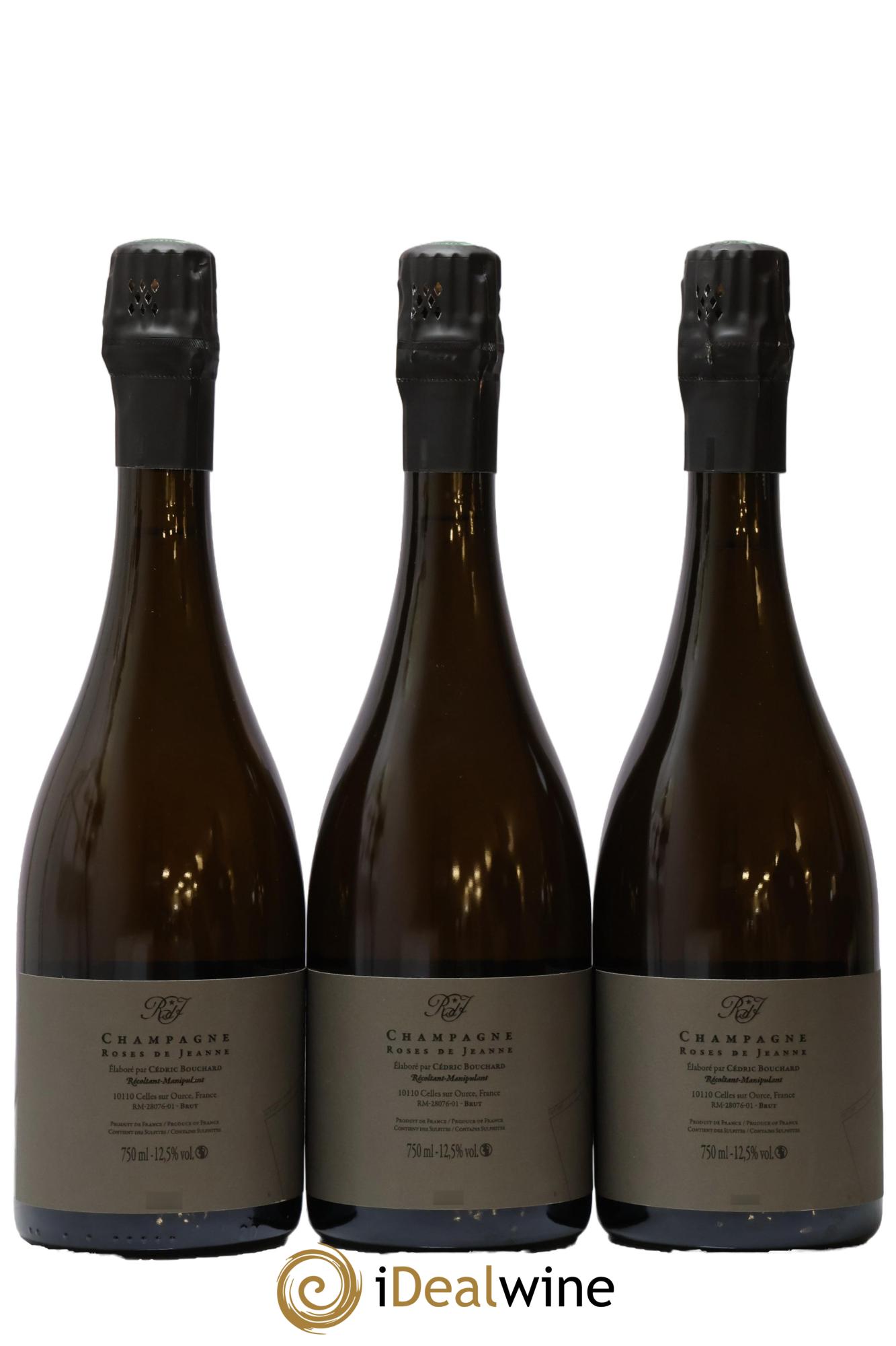 Roses de Jeanne Côte de Val Vilaine Blanc de Noirs Cédric Bouchard 2022 - Lot of 3 bottles - 1