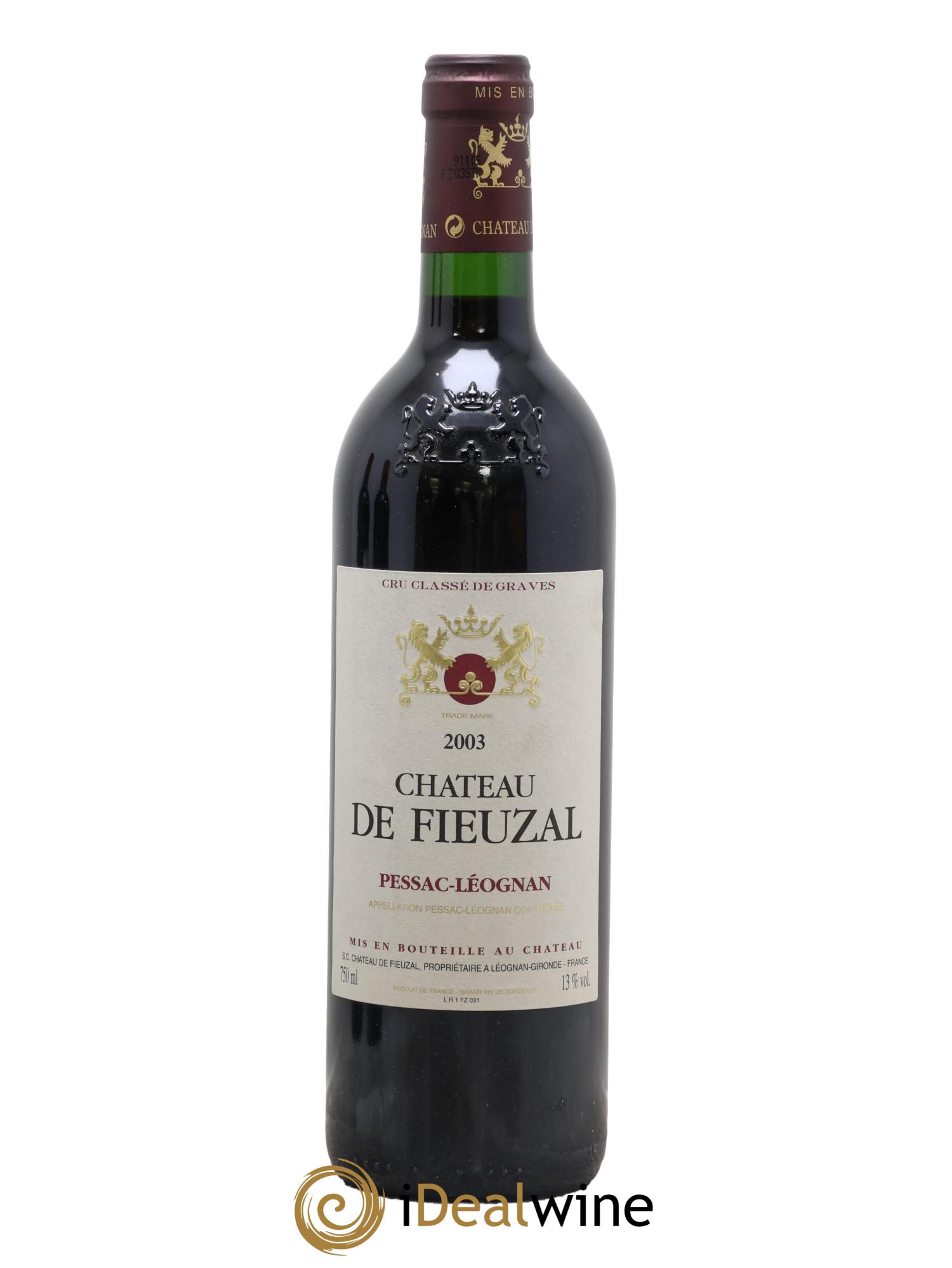 Château de Fieuzal Cru Classé de Graves 2003 - Lot of 1 bottle - 0