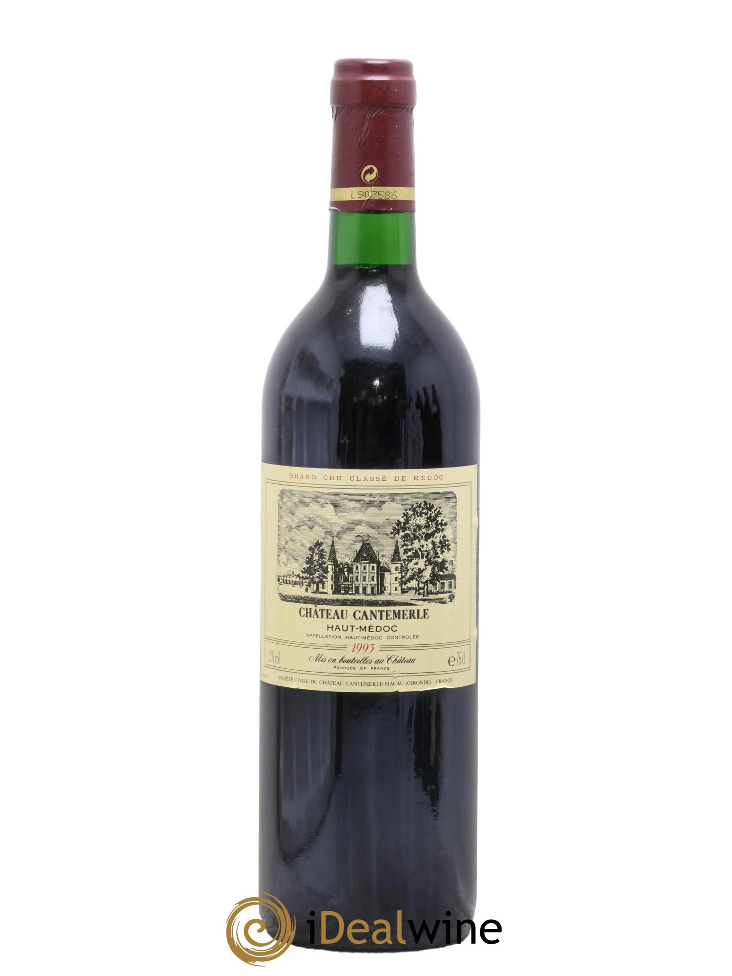 Château Cantemerle 5ème Grand Cru Classé 1993 - Lot de 1 bouteille - 0