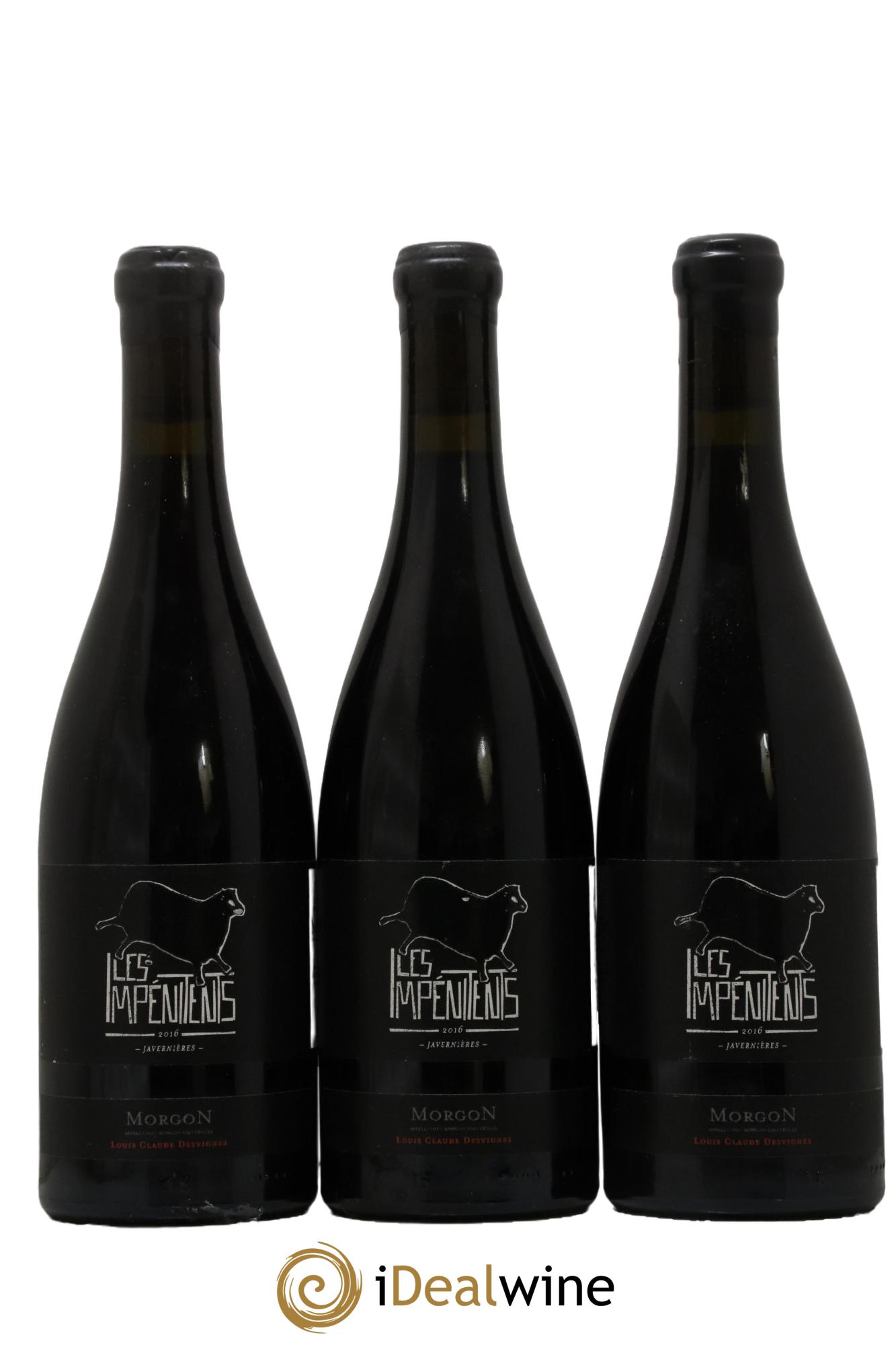 Morgon Javernières Les Impénitents Louis-Claude Desvignes 2016 - Posten von 3 Flaschen - 0