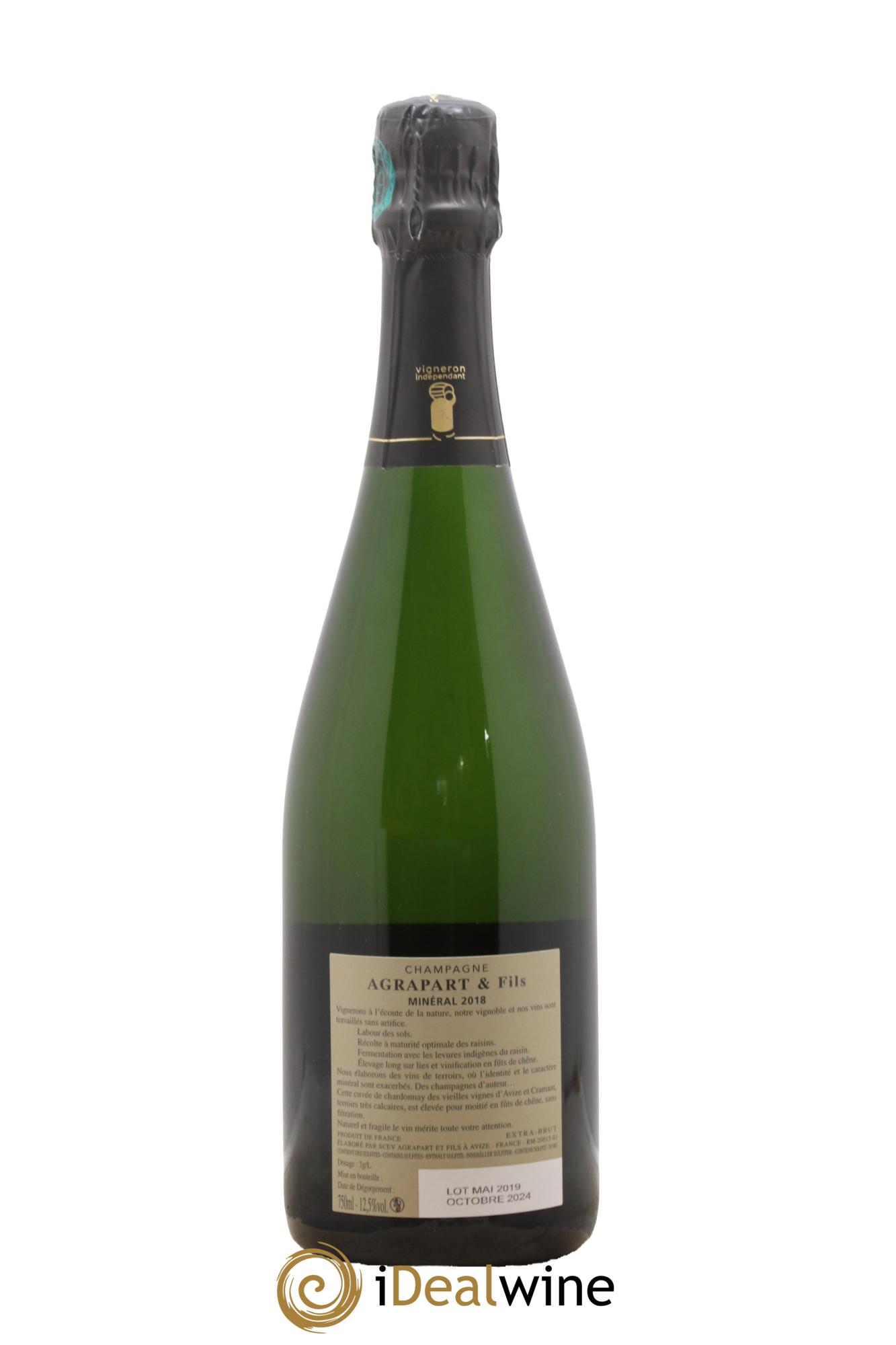 Minéral Blanc de Blancs  Extra-Brut Agrapart & Fils 2018 - Lotto di 1 bottiglia - 1