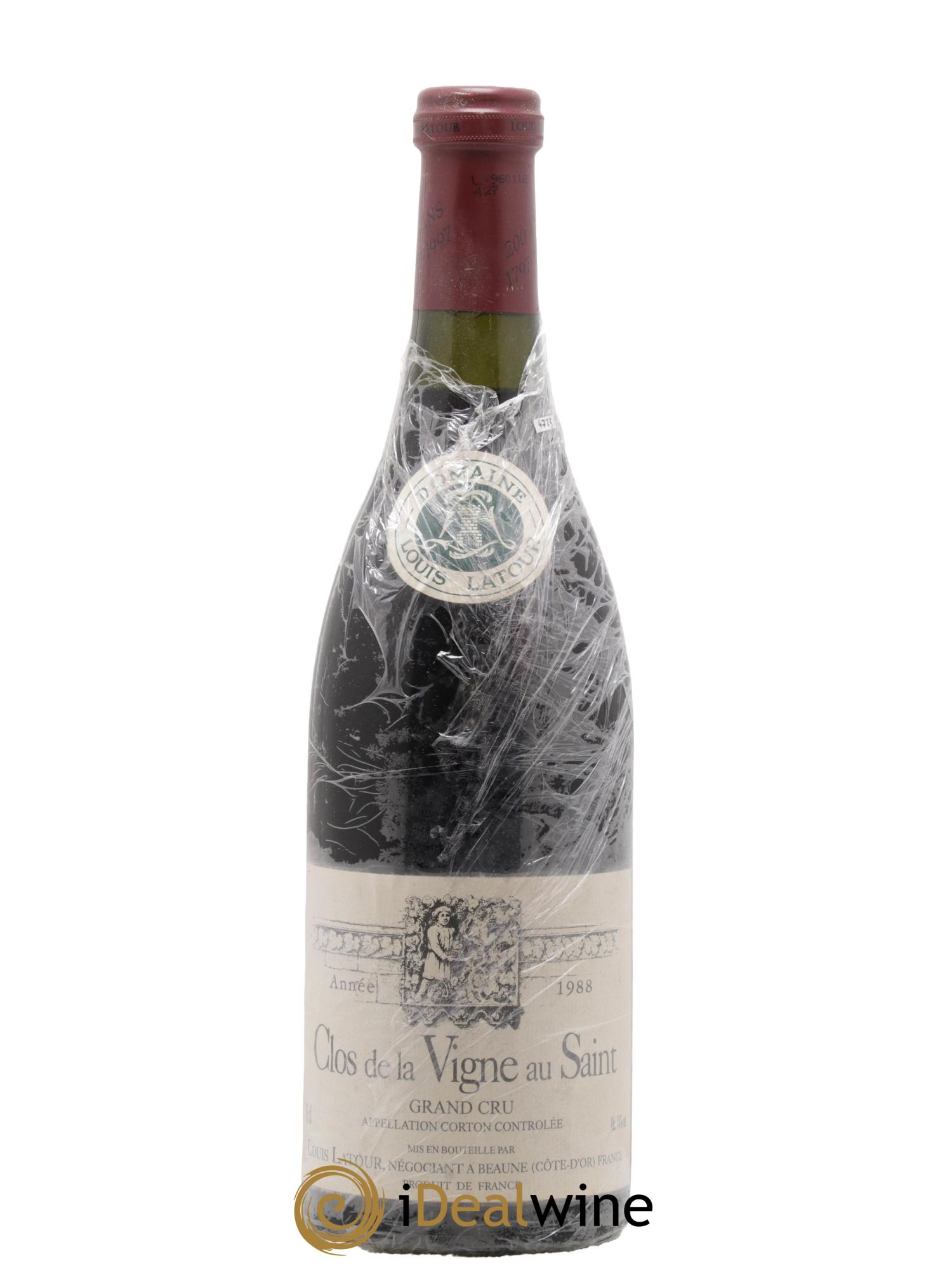 Corton Grand Cru Clos de la vigne au Saint Louis Latour 1988 - Lot de 1 bouteille - 0