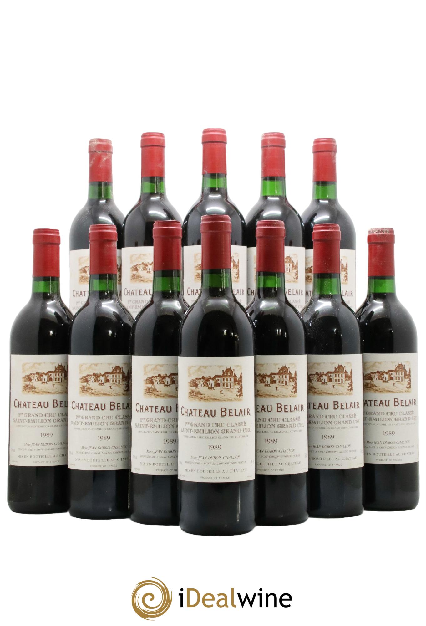 Château Belair (Belair-Monange) 1er Grand Cru Classé B 1989 - Lot de 12 bouteilles - 0