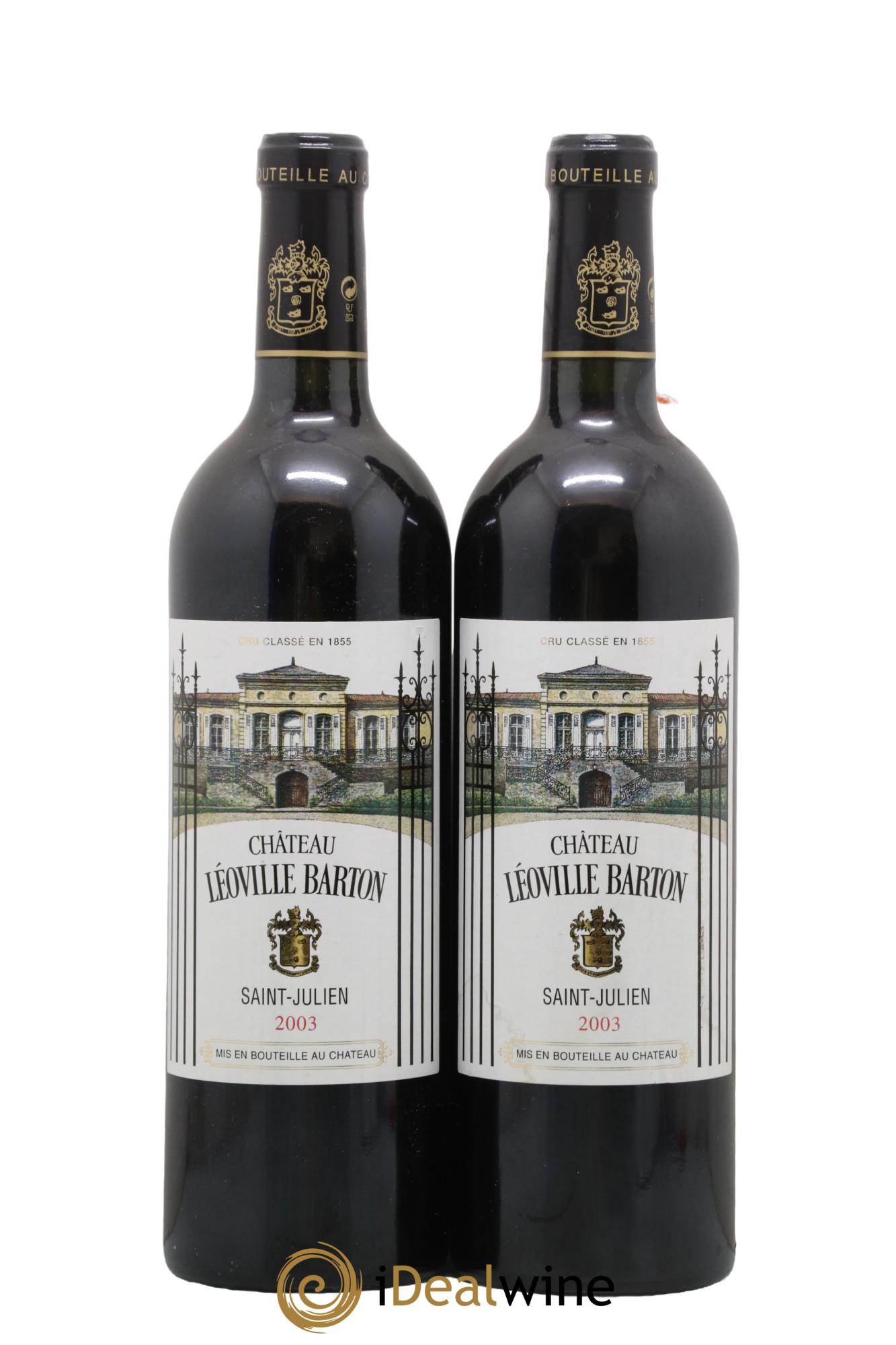 Château Léoville Barton 2ème Grand Cru Classé 2003 - Lot de 2 bouteilles - 0