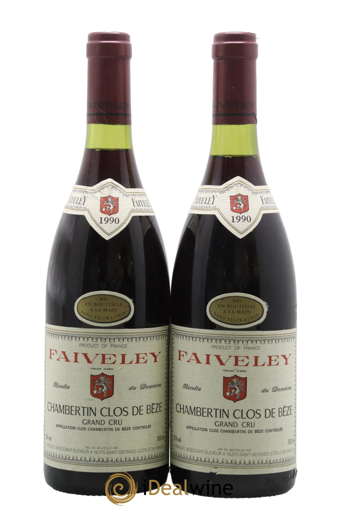 Chambertin Clos de Bèze Grand Cru Faiveley 1990 - Lot de 2 bouteilles - 0