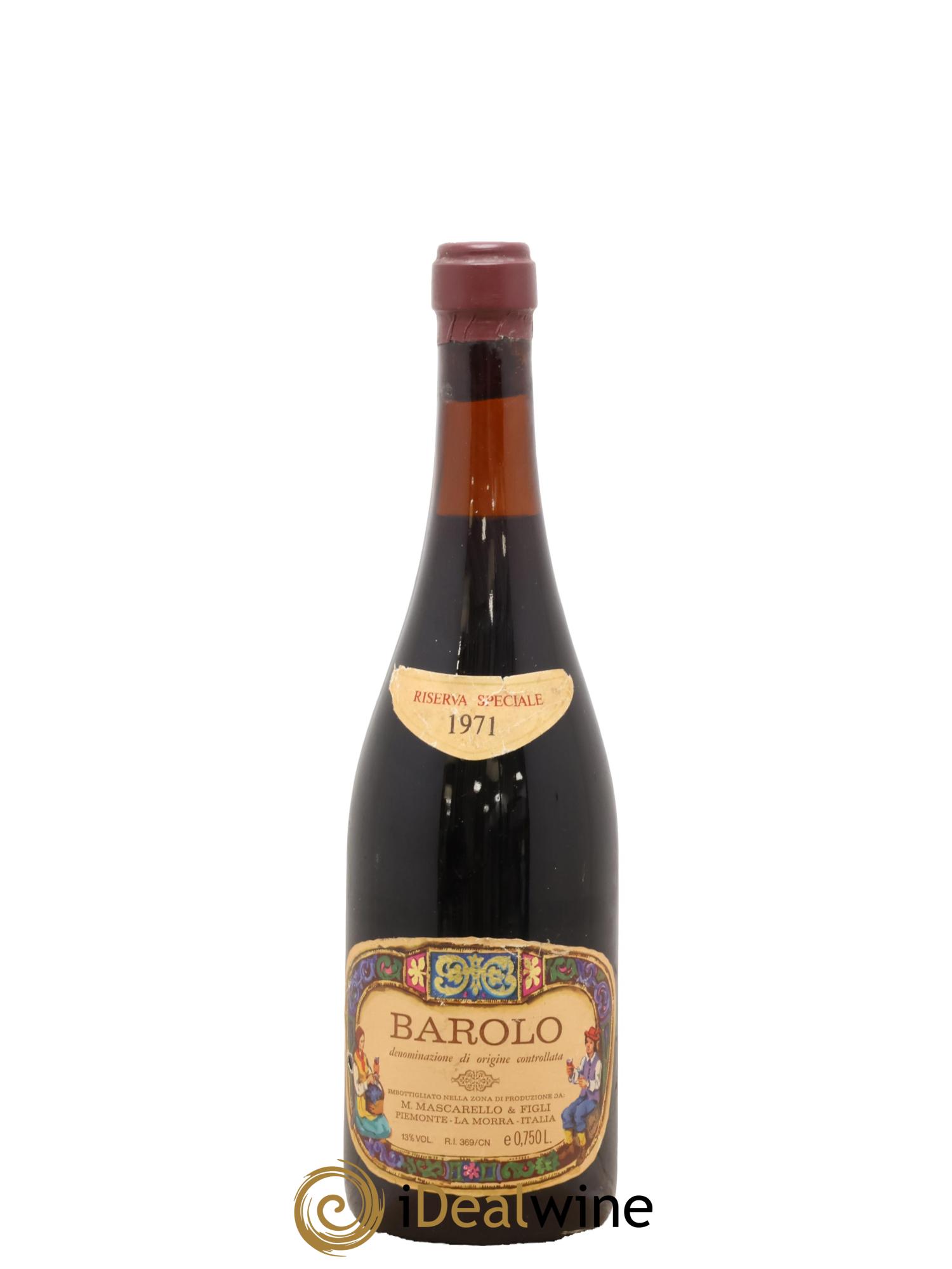 Barolo Riserva Speciale Mascarello 1971 - Posten von 1 Flasche - 0