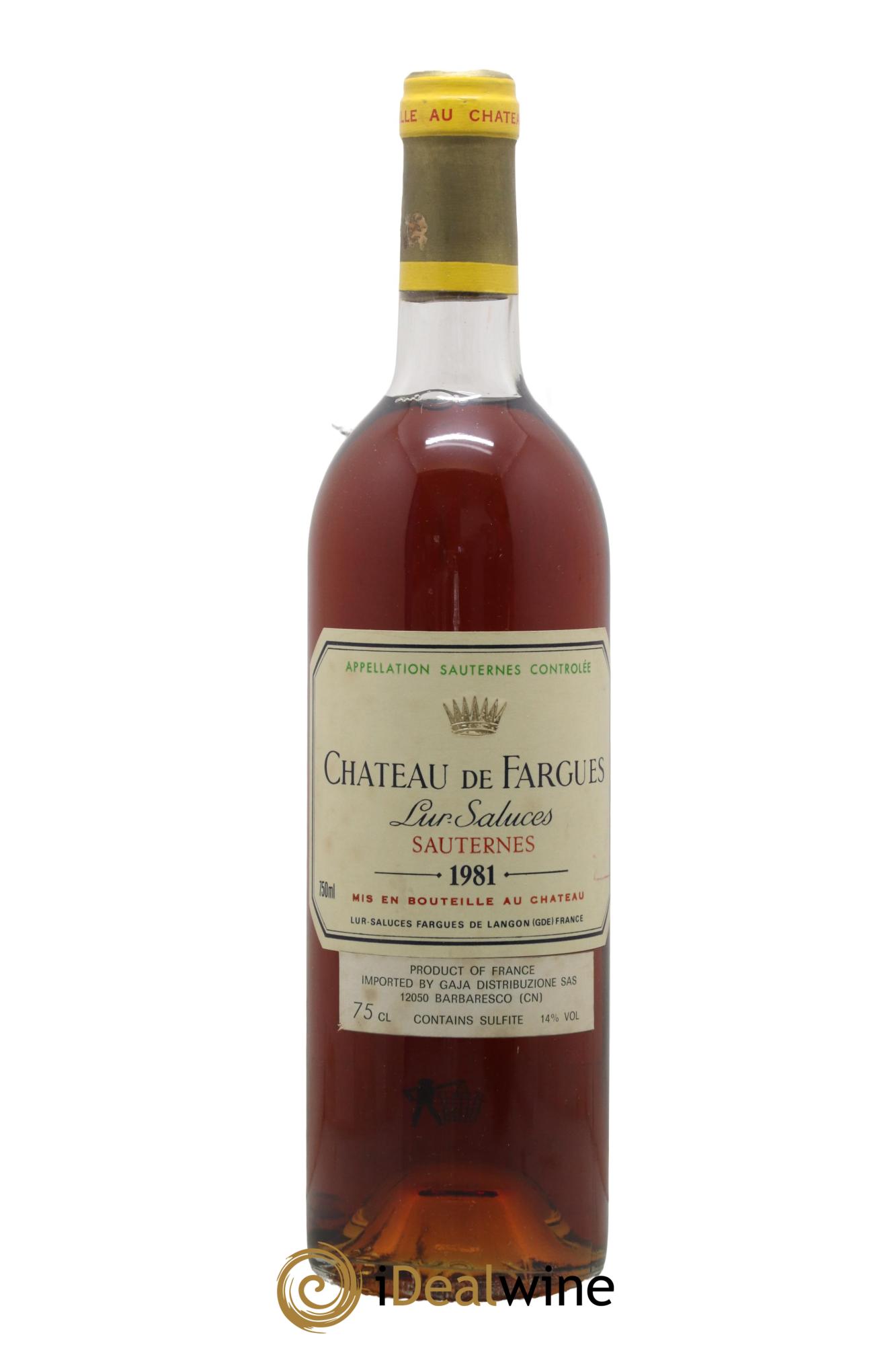Château de Fargues 1981 - Posten von 1 Flasche - 0