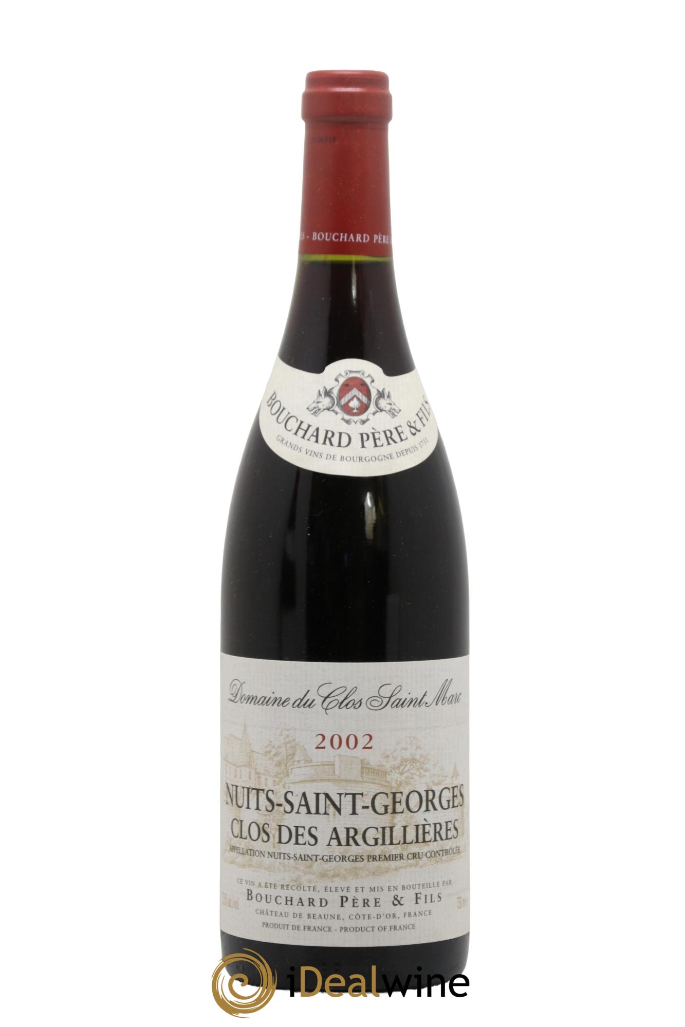 Nuits-Saint-Georges 1er Cru Clos des Argillières Bouchard Père & Fils 2002 - Lot of 1 bottle - 0