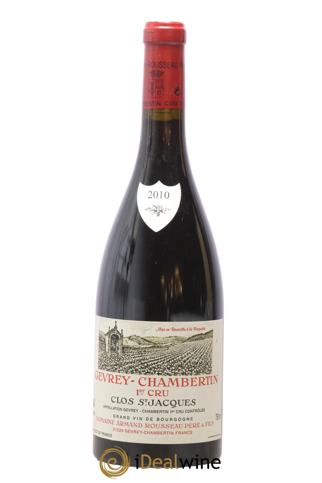 Gevrey-Chambertin 1er Cru Clos Saint-Jacques Armand Rousseau (Domaine) 2010 - Lot of 1 bottle - 0