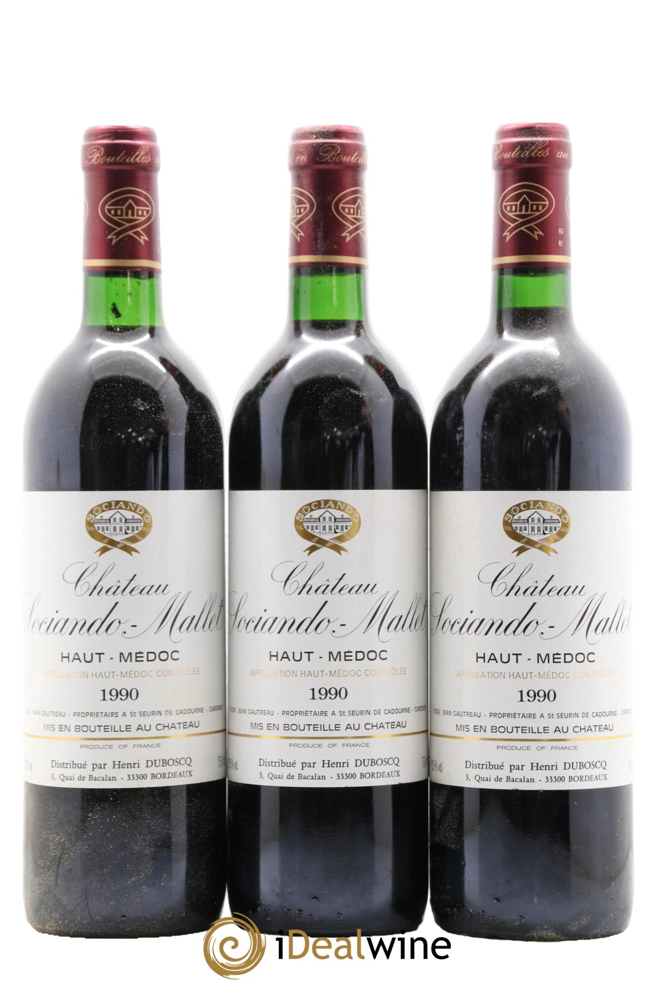 Château Sociando Mallet 1990 - Lot de 12 bouteilles - 4