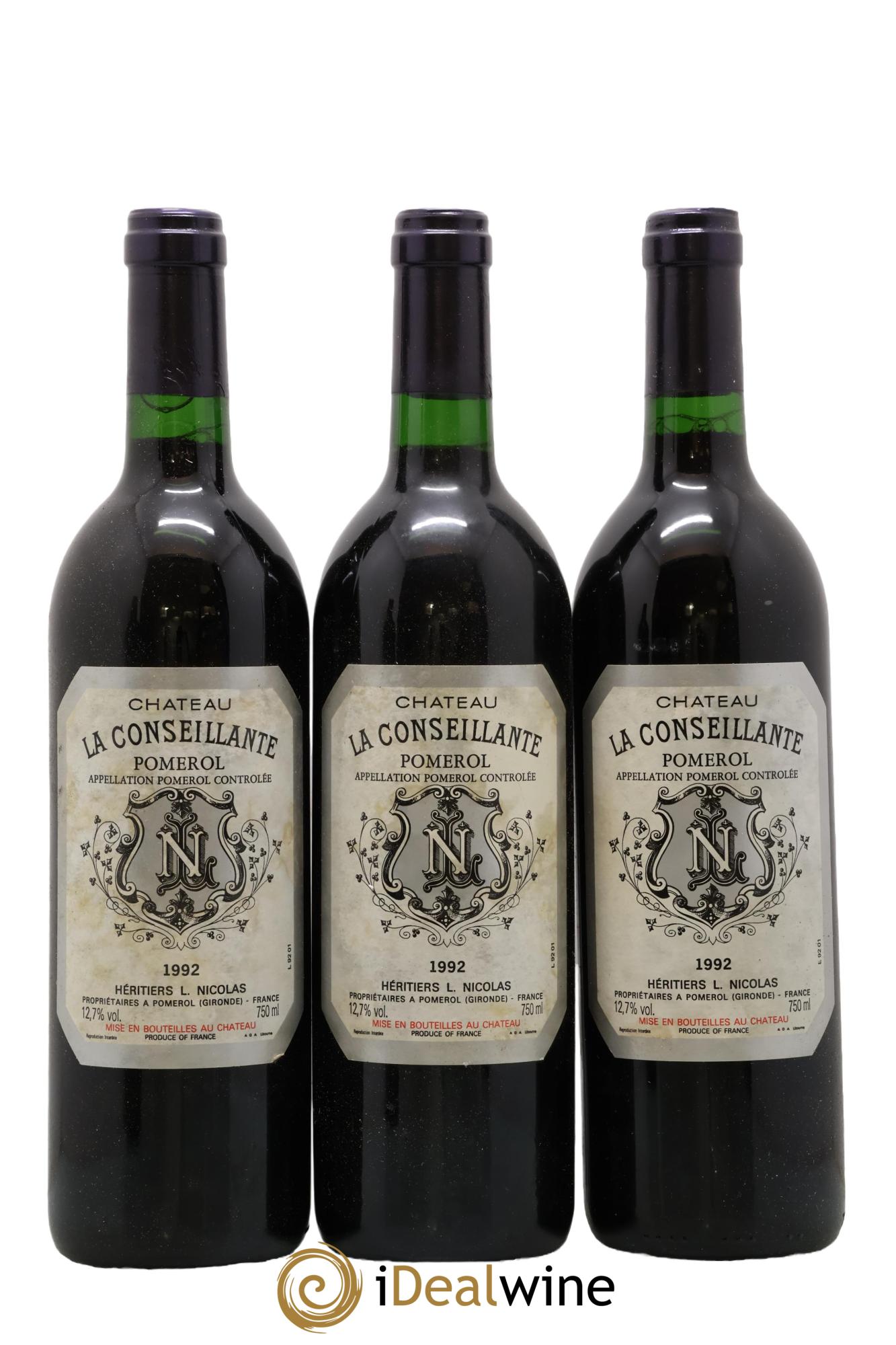 Château la Conseillante 1992 - Lot de 3 bouteilles - 0