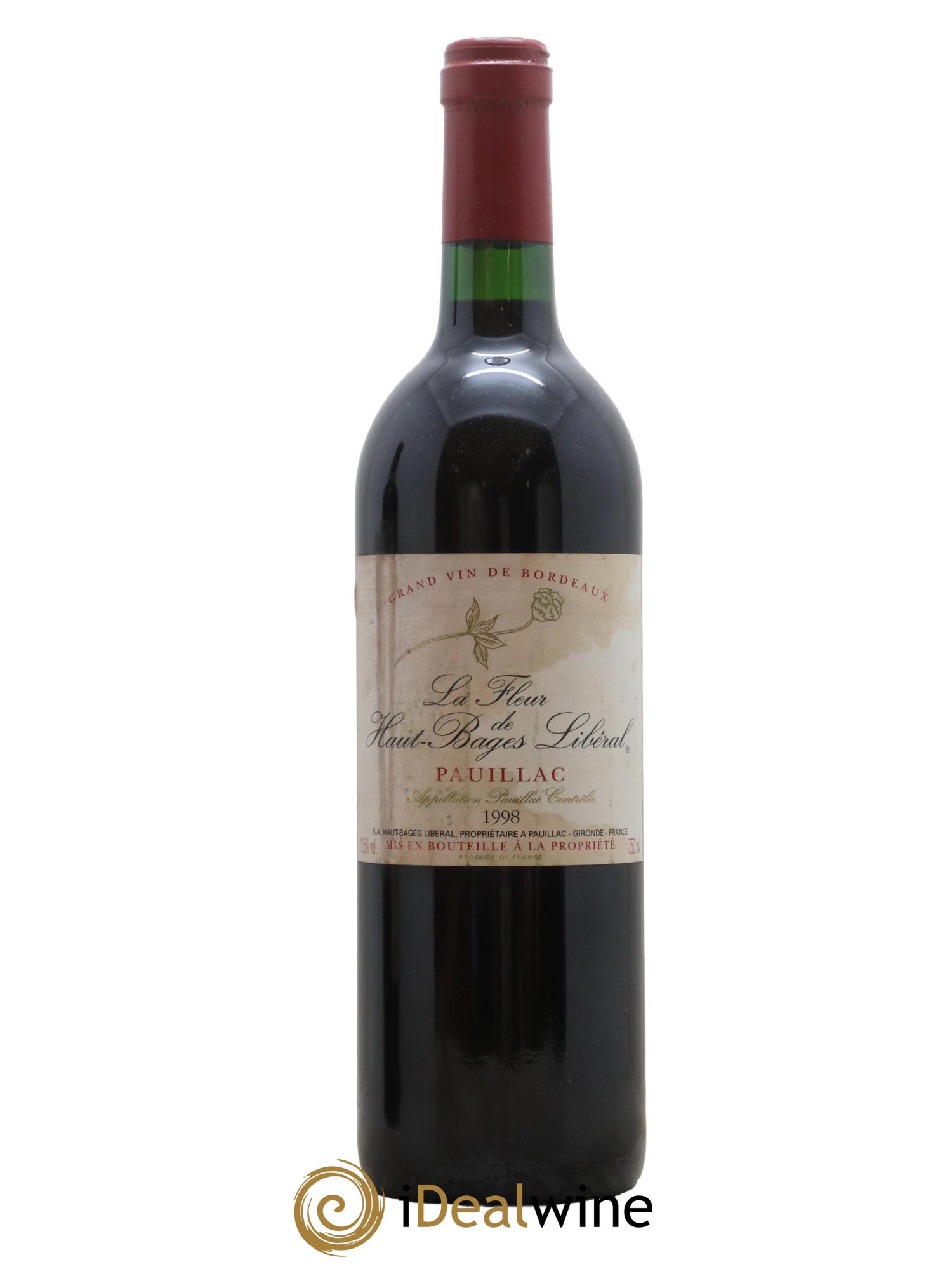 Pauillac Chateau La Fleur De Haut-Bages Libéral 1998 - Lot de 1 bouteille - 0