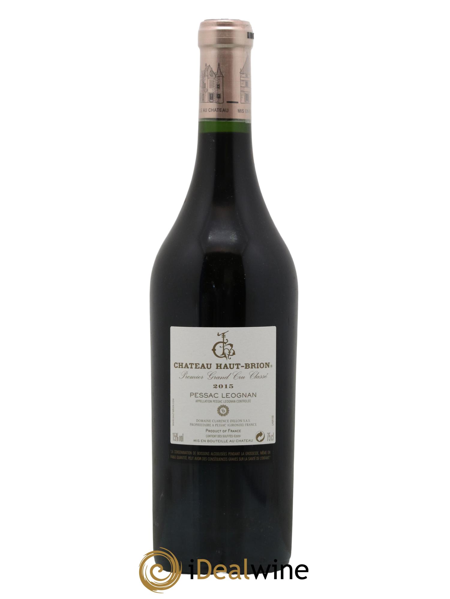 Château Haut Brion 1er Grand Cru Classé 2015 - Lot de 1 bouteille - 2