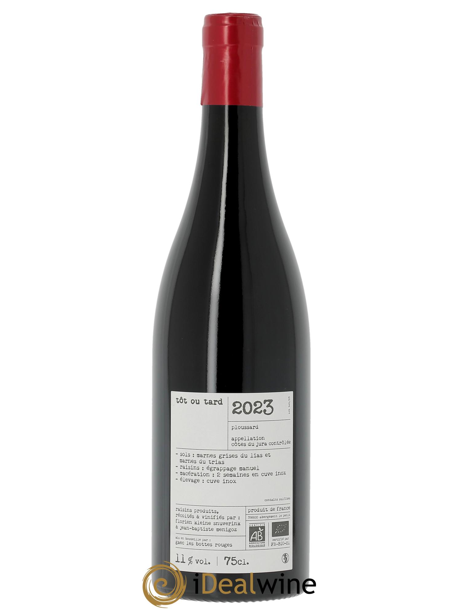 Côtes du Jura Tôt ou tard Les Bottes Rouges  2023 - Lot of 1 bottle - 1