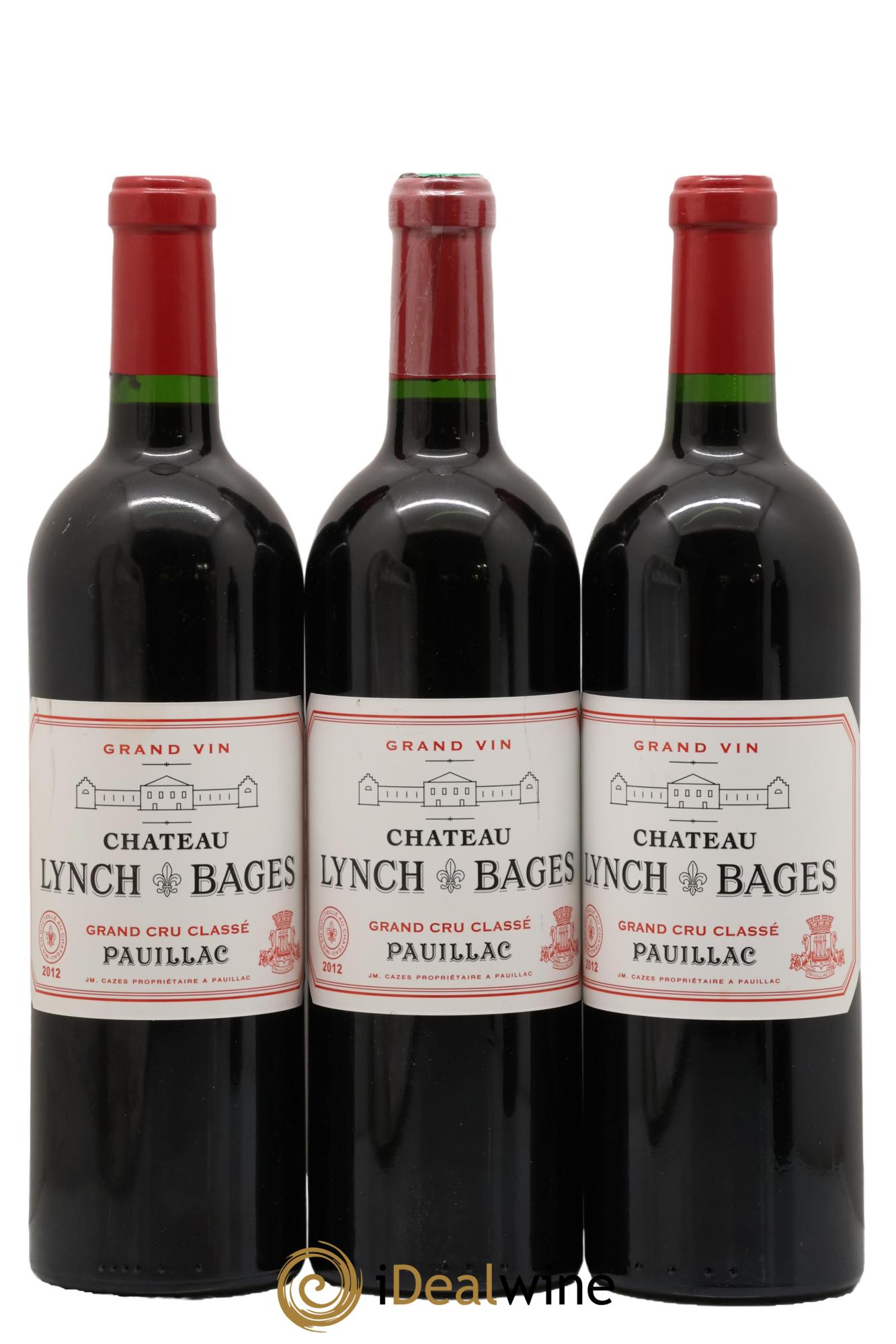 Château Lynch Bages 5ème Grand Cru Classé 2012 - Lot of 3 bottles - 0