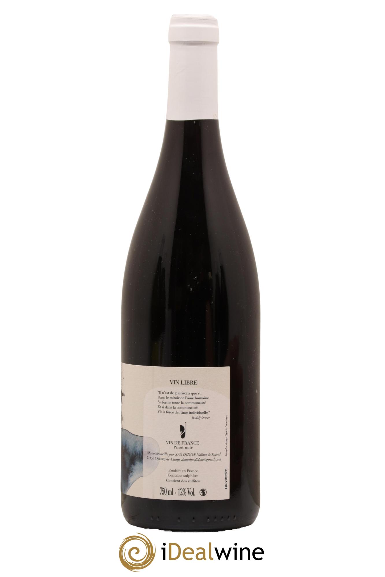 Vin de France Pinot Noir Vin Libre Domaine Didon 2021 - Lot de 1 bouteille - 1