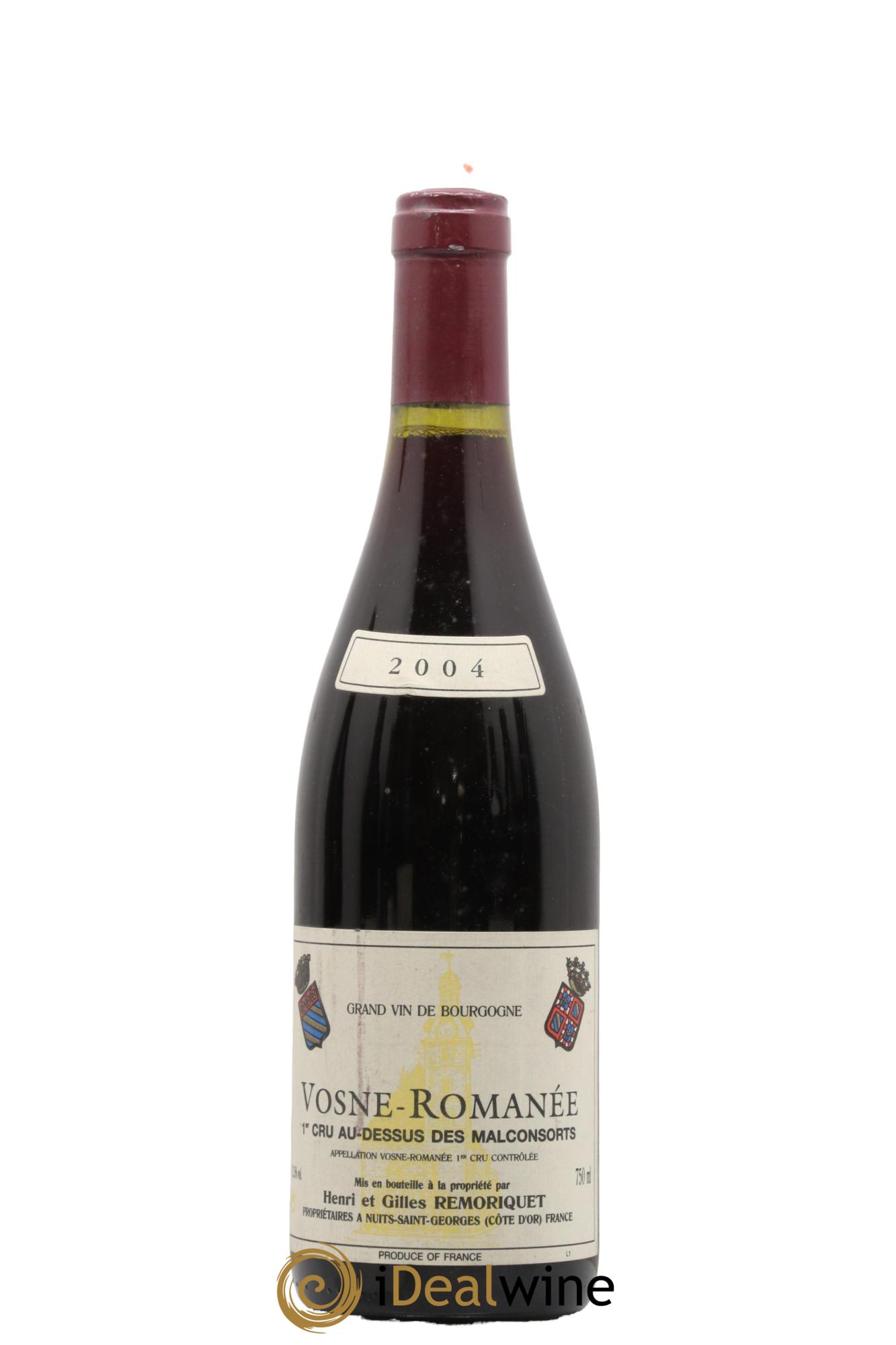Vosne-Romanée 1er Cru Au Dessus des Malconsorts Gilles Remoriquet 2004 - Lotto di 1 bottiglia - 0
