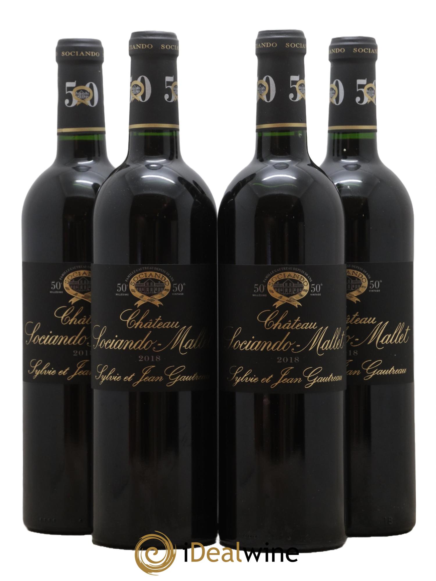 Château Sociando Mallet 2018 - Lot de 4 bouteilles - 0