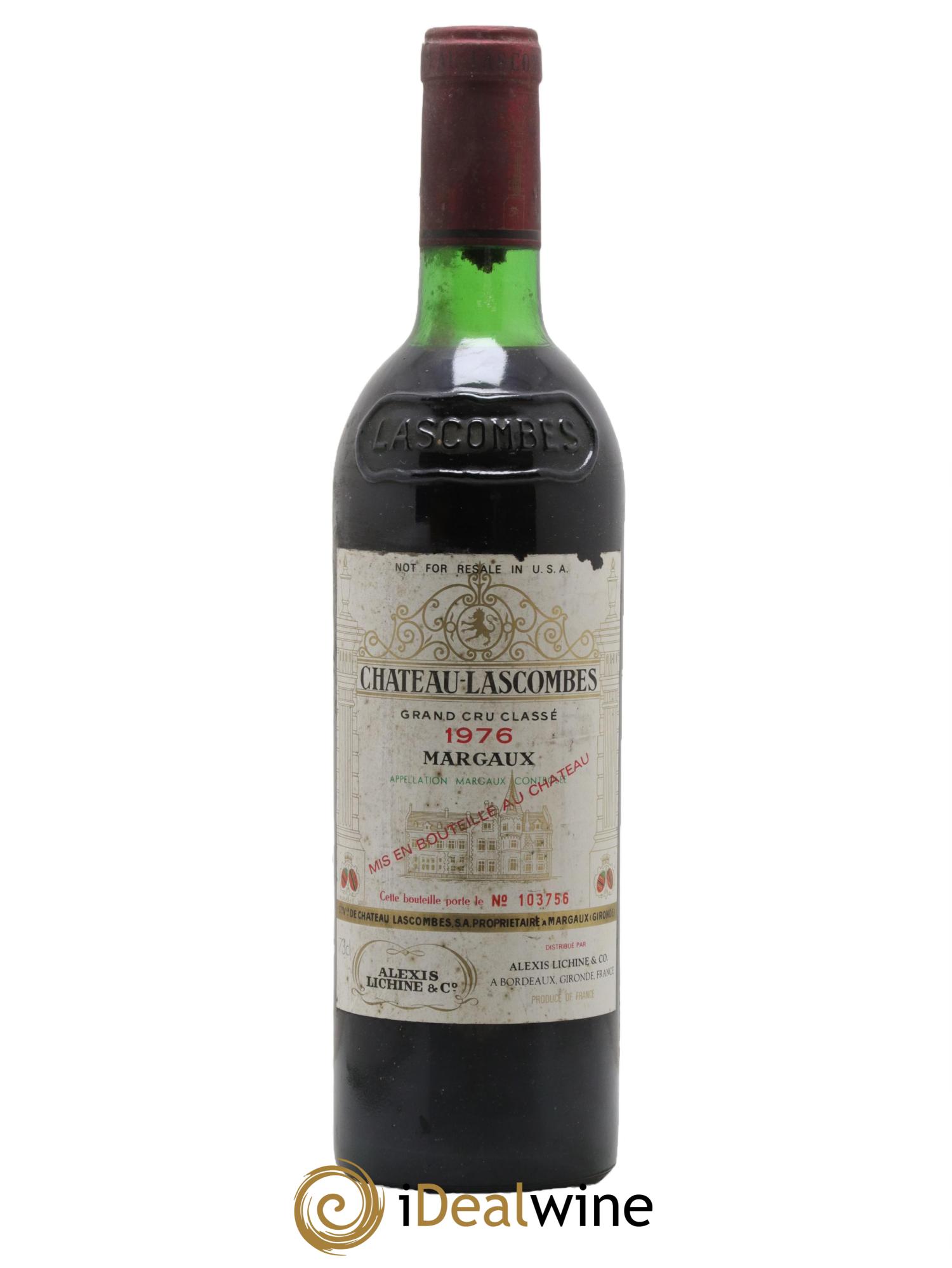 Château Lascombes 2ème Grand Cru Classé 1976 - Lot de 1 bouteille - 0