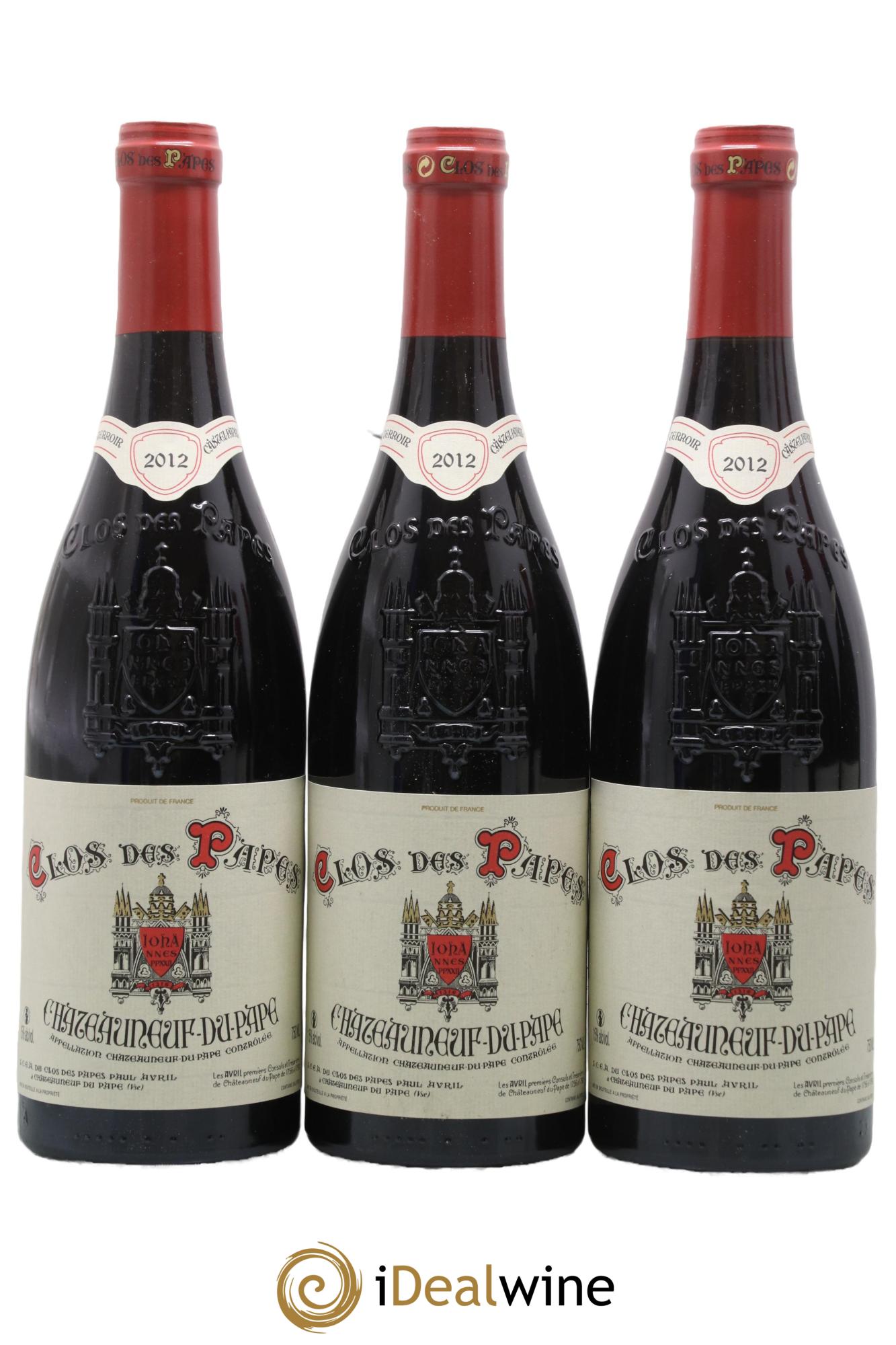 Châteauneuf-du-Pape Clos des Papes - Paul Avril 2012 - Lot de 6 bouteilles - 1