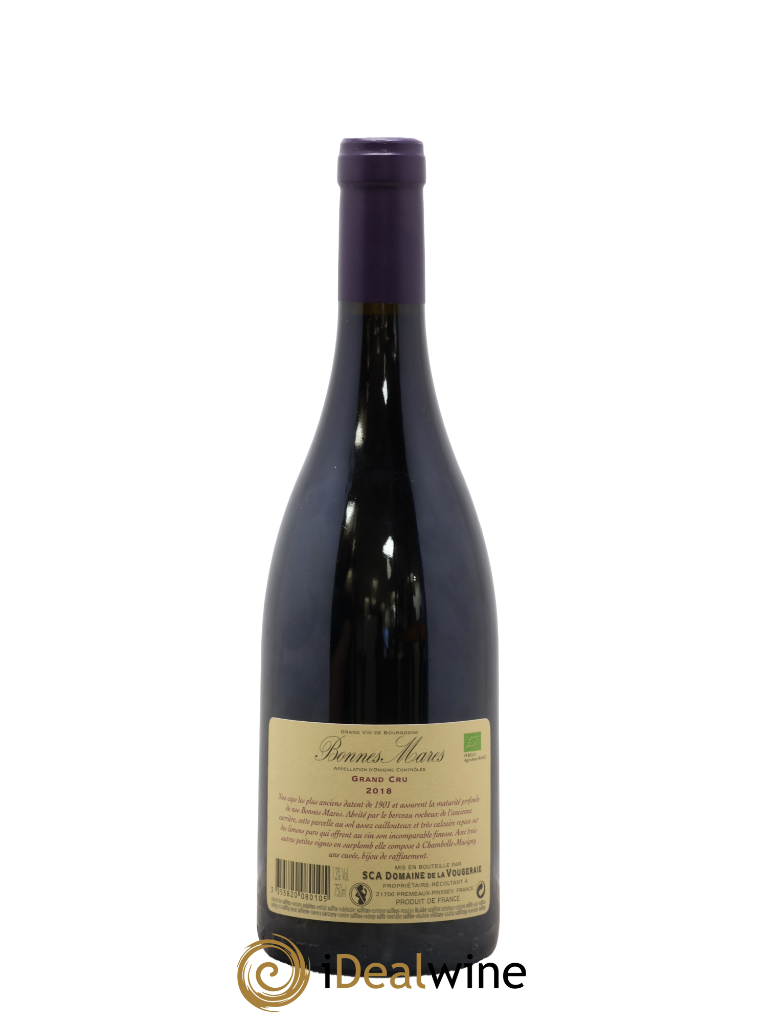 Bonnes-Mares Grand Cru La Vougeraie 2018 - Lot de 1 bouteille - 1
