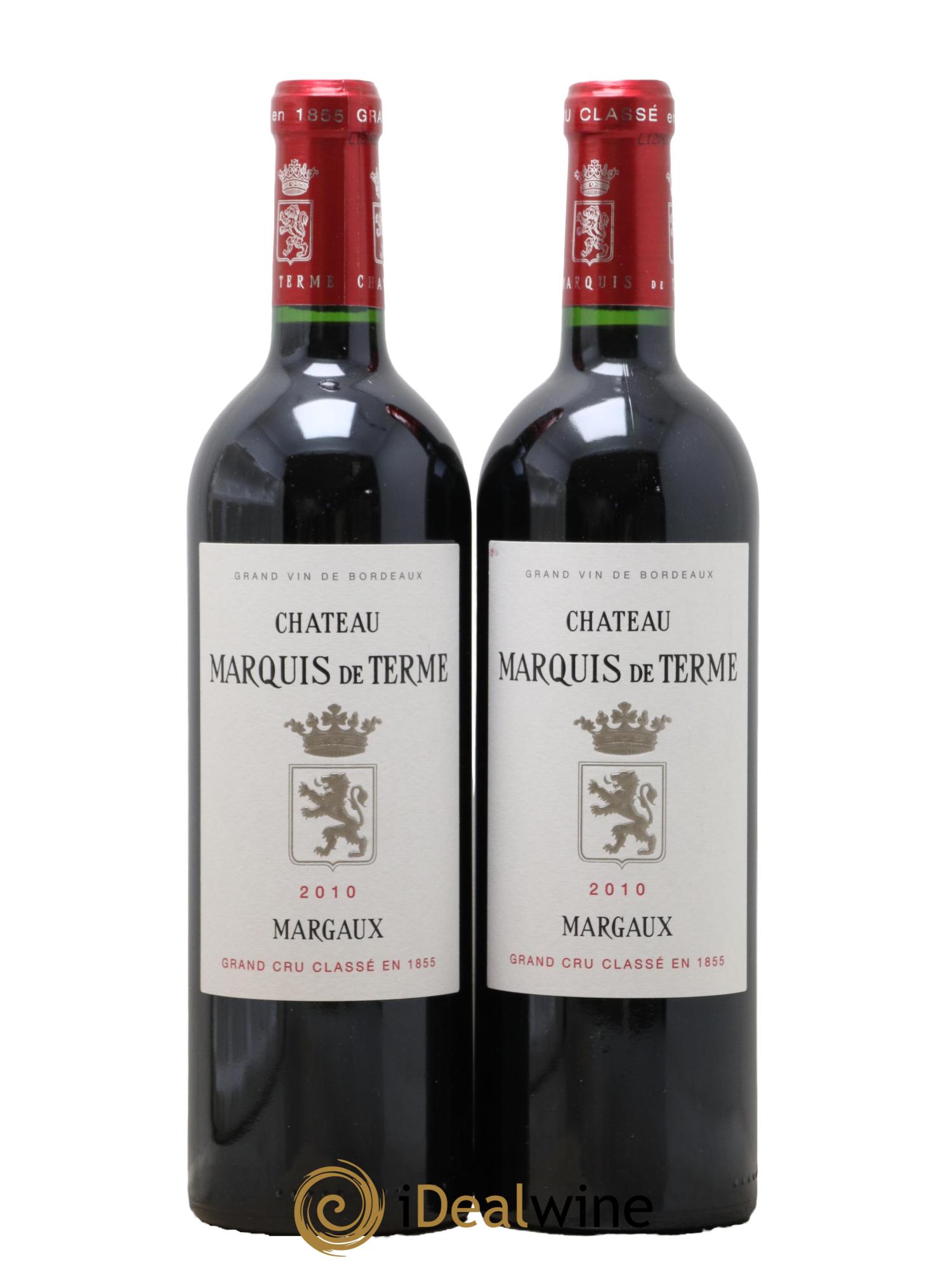 Château Marquis de Terme 4ème Grand Cru Classé 2010 - Lotto di 2 bottiglie - 0
