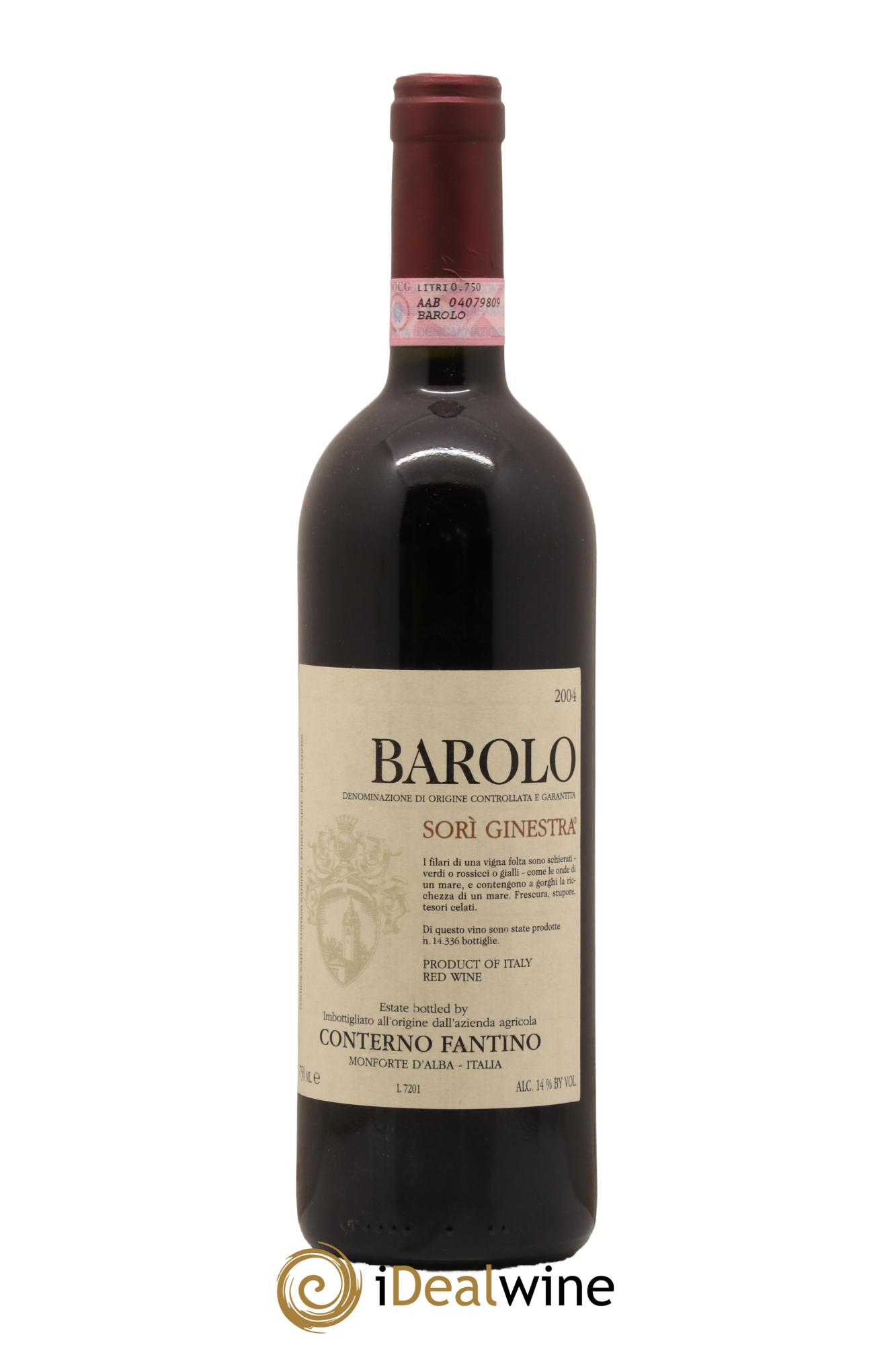 Barolo Sori Ginestra Conterno Fantino 2004 - Lot de 1 bouteille - 0