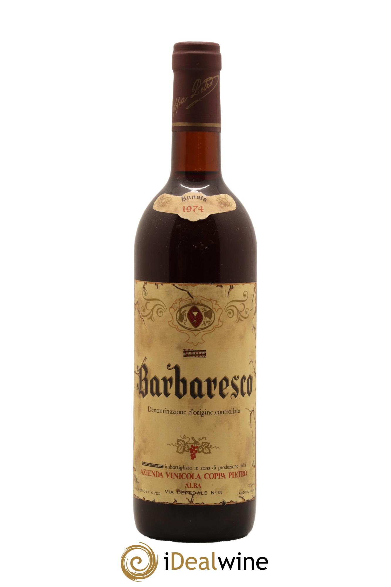 Barbaresco DOCG Coppa Pietro 1974 - Lot de 1 bouteille - 0