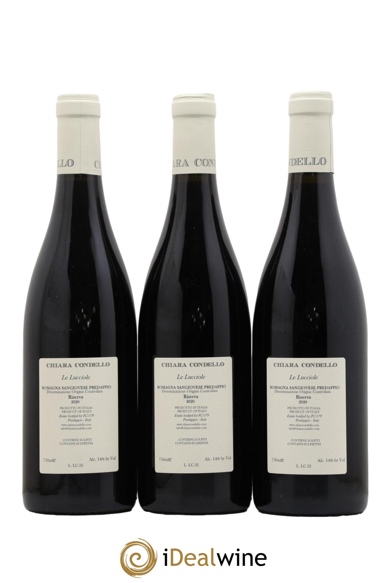 Sangiovese Di Romagna Predappio DOC Chiara Condello Le Lucciole Riserva 2020 - Lot de 3 bouteilles - 1