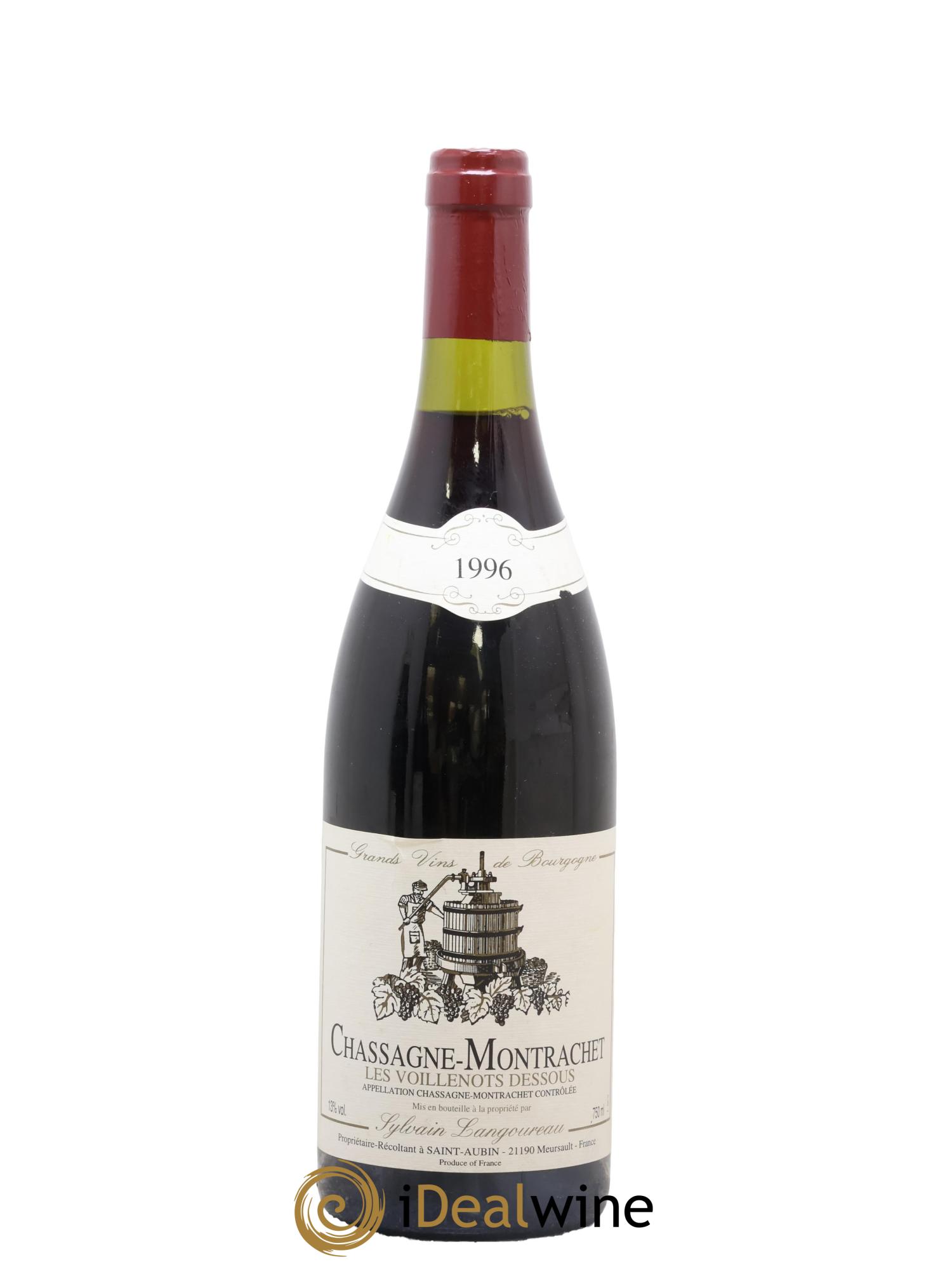 Chassagne-Montrachet Les Voillenots Dessous Sylvain Langoureau 1996 - Lot de 1 bouteille - 0