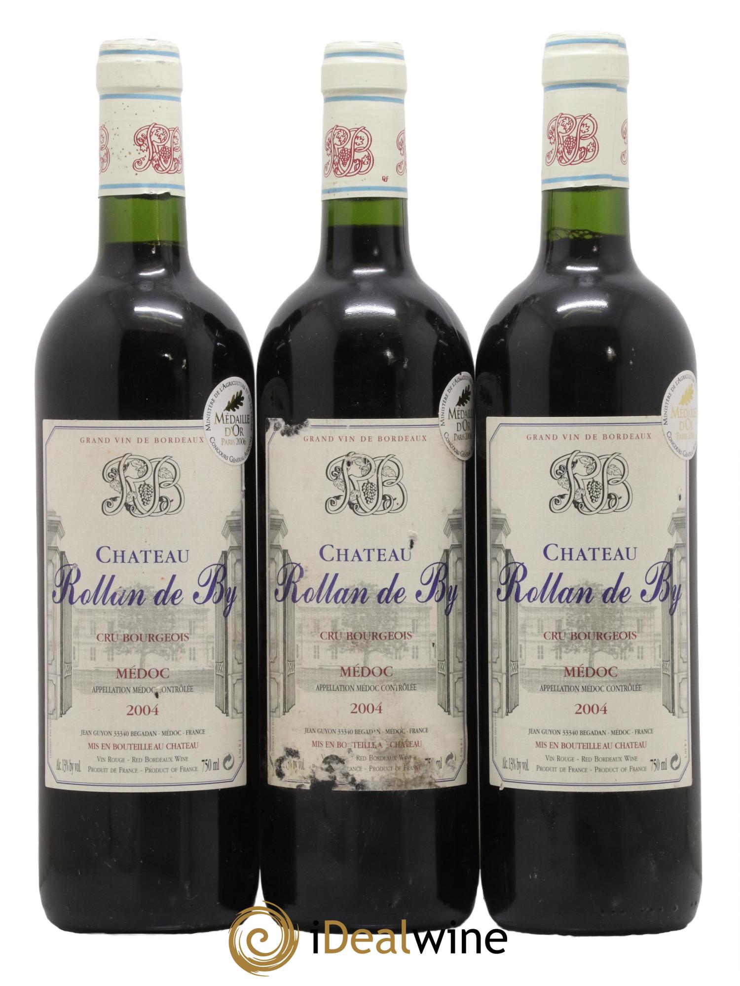 Château Rollan de By Cru Bourgeois 2004 - Lot de 3 bouteilles - 0