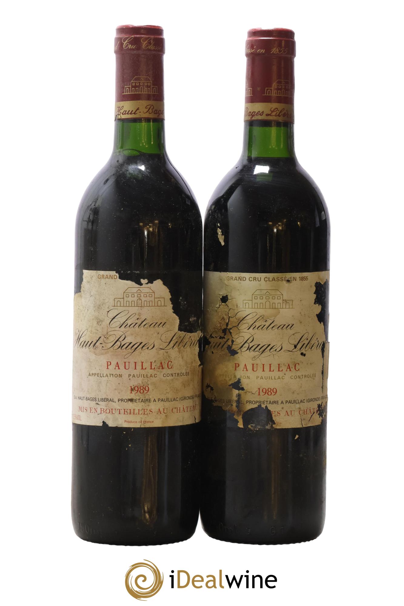 Château Haut Bages Libéral 5ème Grand Cru Classé 1989 - Posten von 2 Flaschen - 0