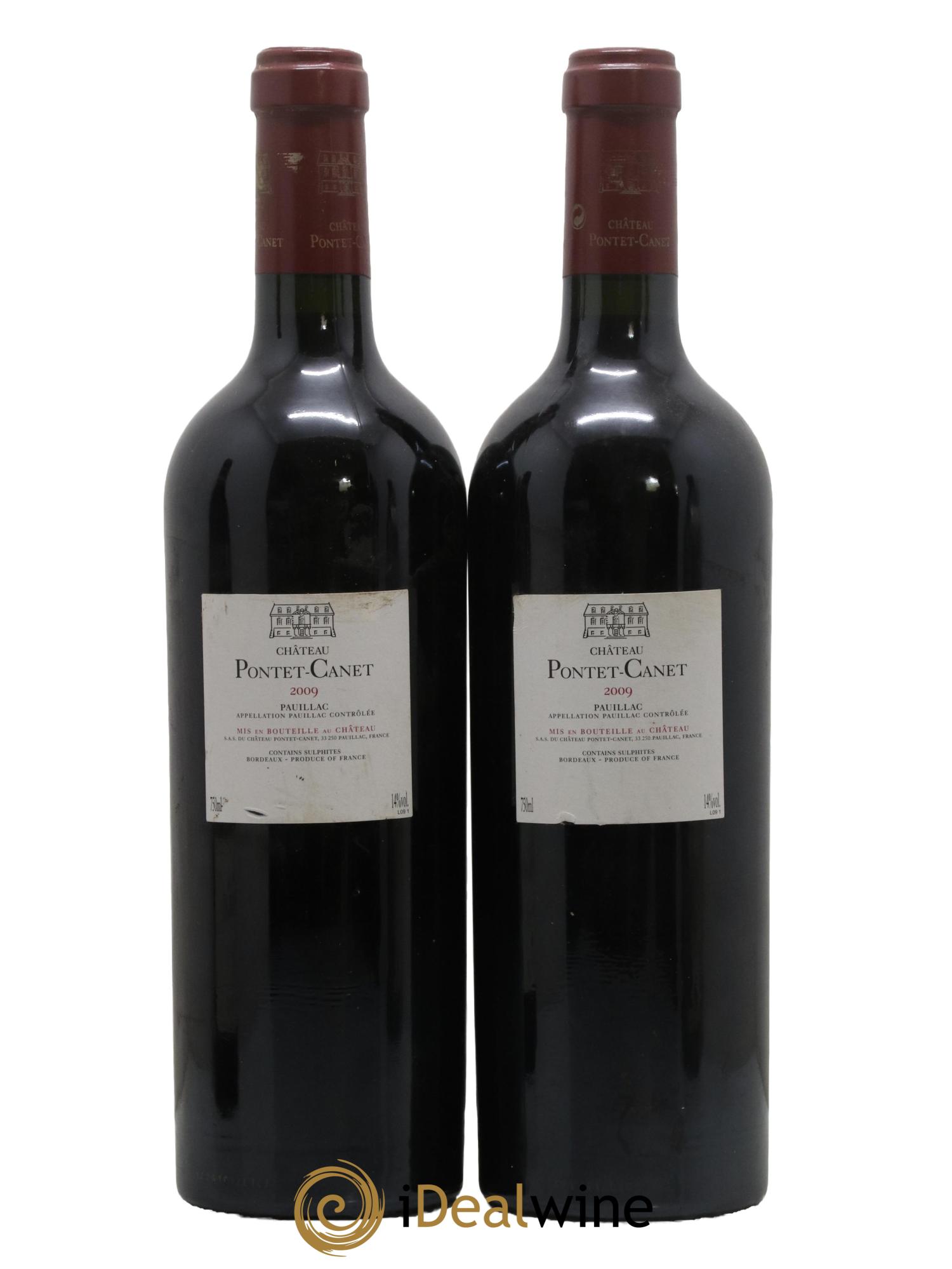 Château Pontet Canet 5ème Grand Cru Classé 2009 - Lotto di 2 bottiglie - 1