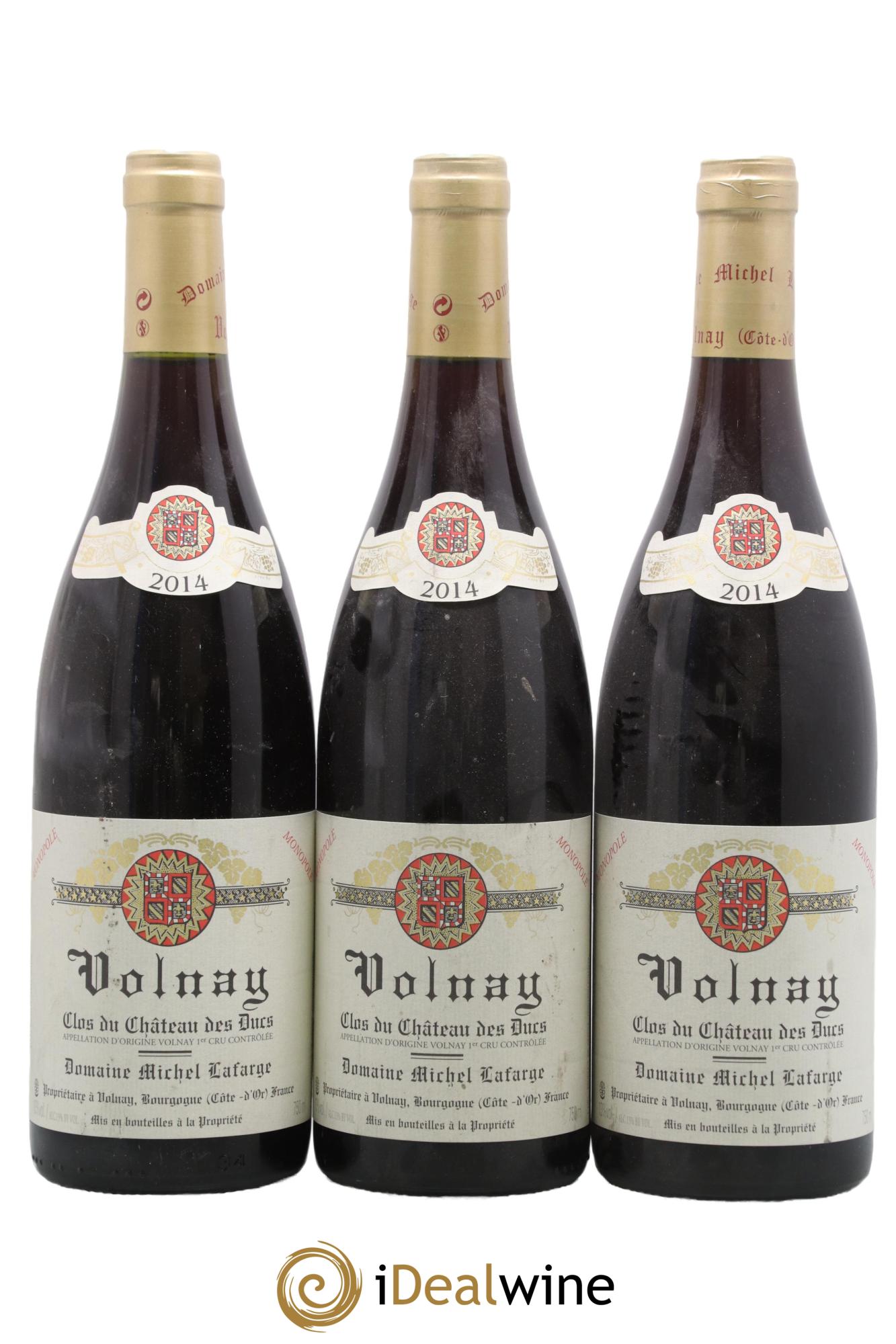 Volnay 1er Cru Clos du Château des Ducs Lafarge (Domaine) 2014 - Lot of 3 bottles - 0