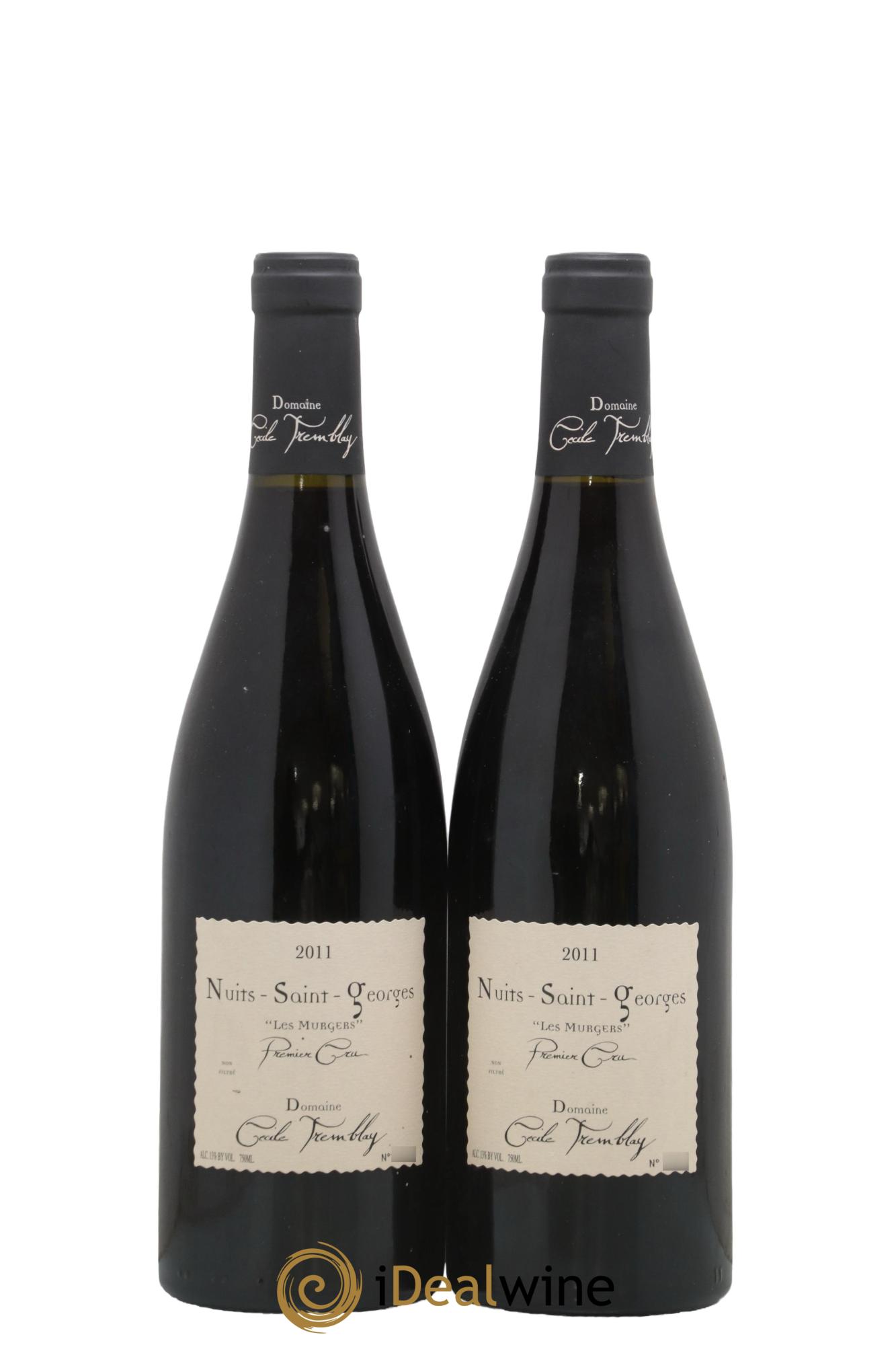Nuits-Saint-Georges 1er Cru Les Murgers Cécile Tremblay 2011 - Lot de 2 bouteilles - 0
