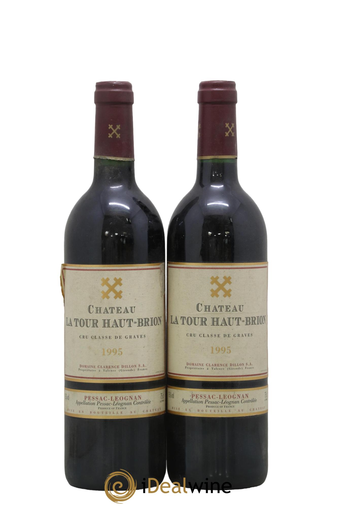 Château la Tour Haut-Brion Cru Classé de Graves 1995 - Lot of 2 bottles - 0