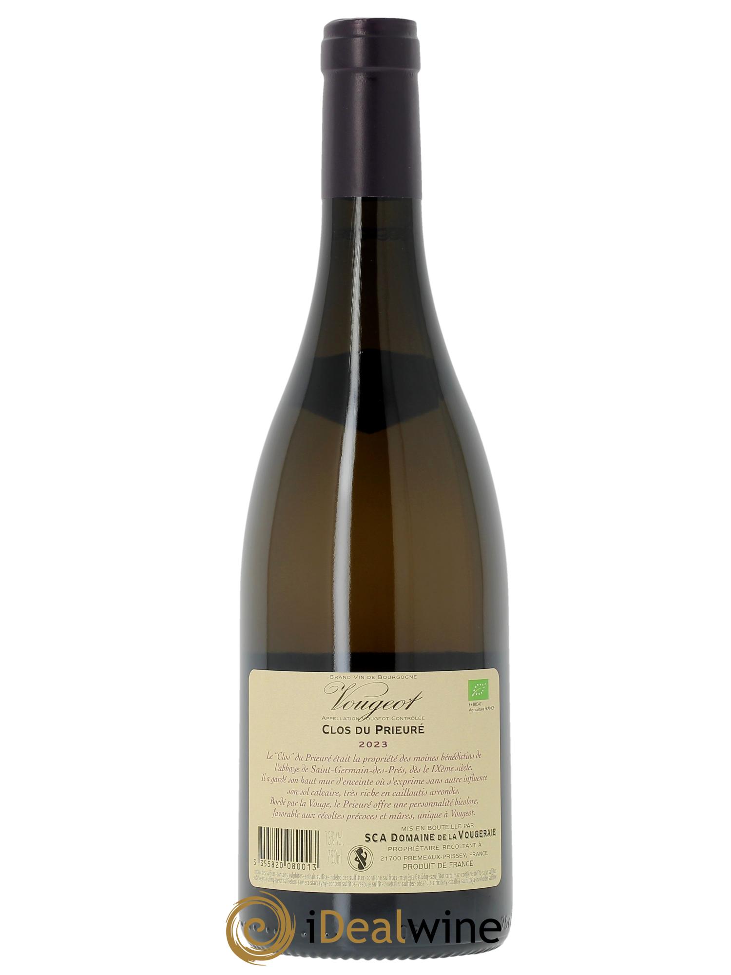 Vougeot Clos du Prieuré La Vougeraie 2023 - Lot de 1 bouteille - 1