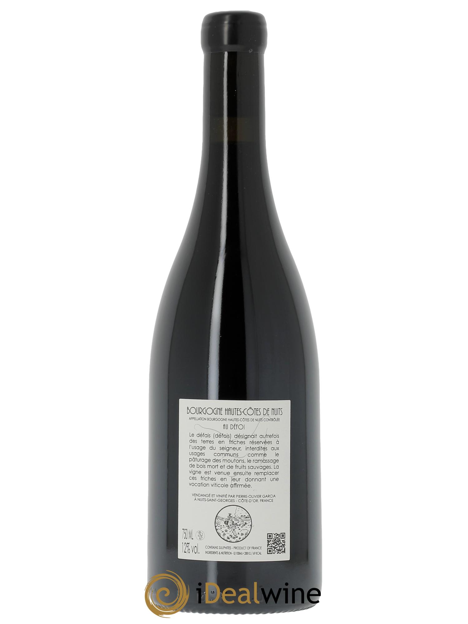Hautes-Côtes de Nuits Au Défoi Pierre Olivier Garcia 2024 - Lot de 1 bouteille - 1